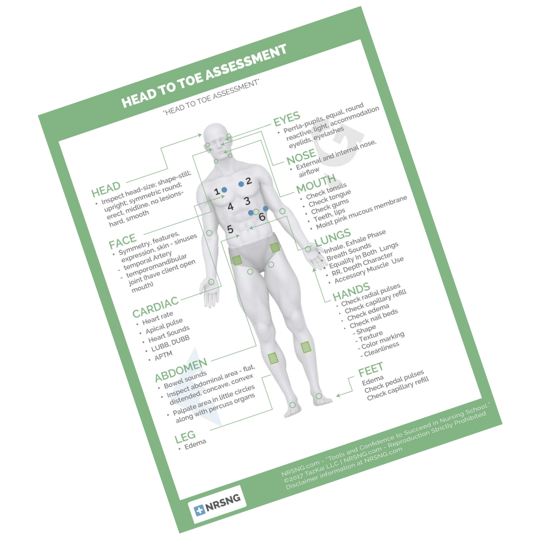 Printable Head To Toe Assessment Template