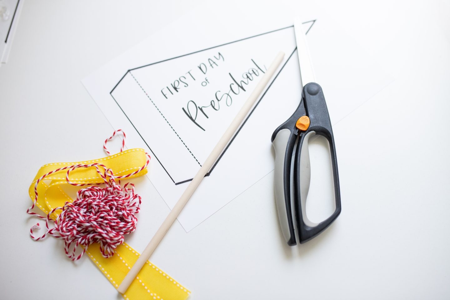 FREE Pennant Flag First Day Of School Printable Mamma Bear Says