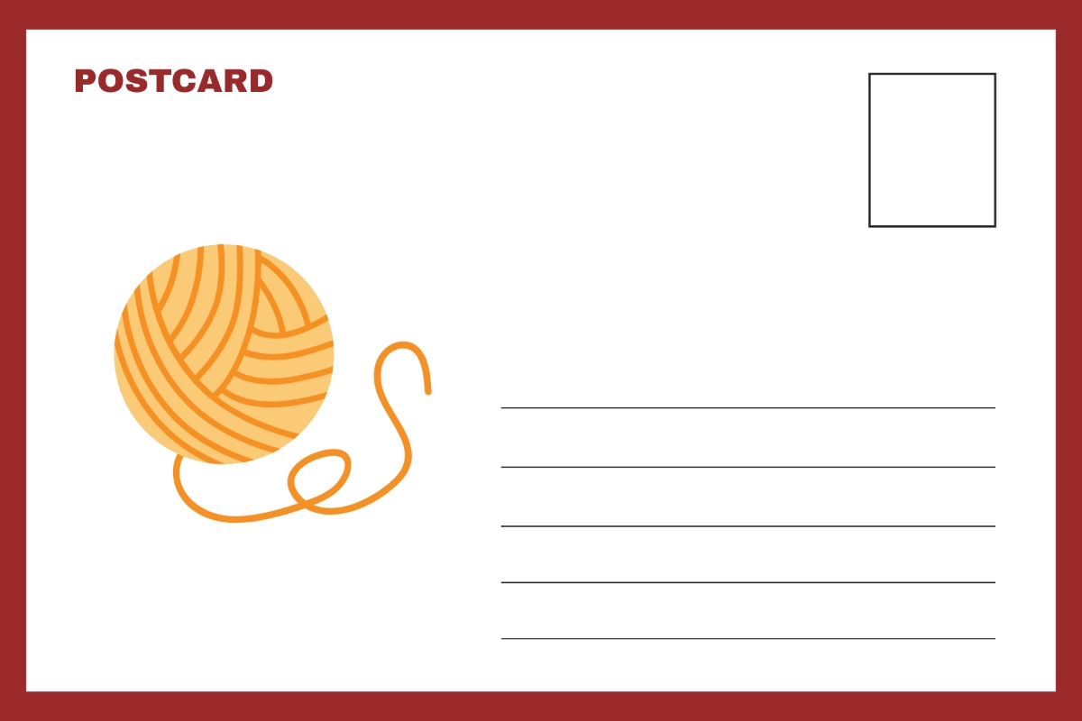 Post Card Template Printable