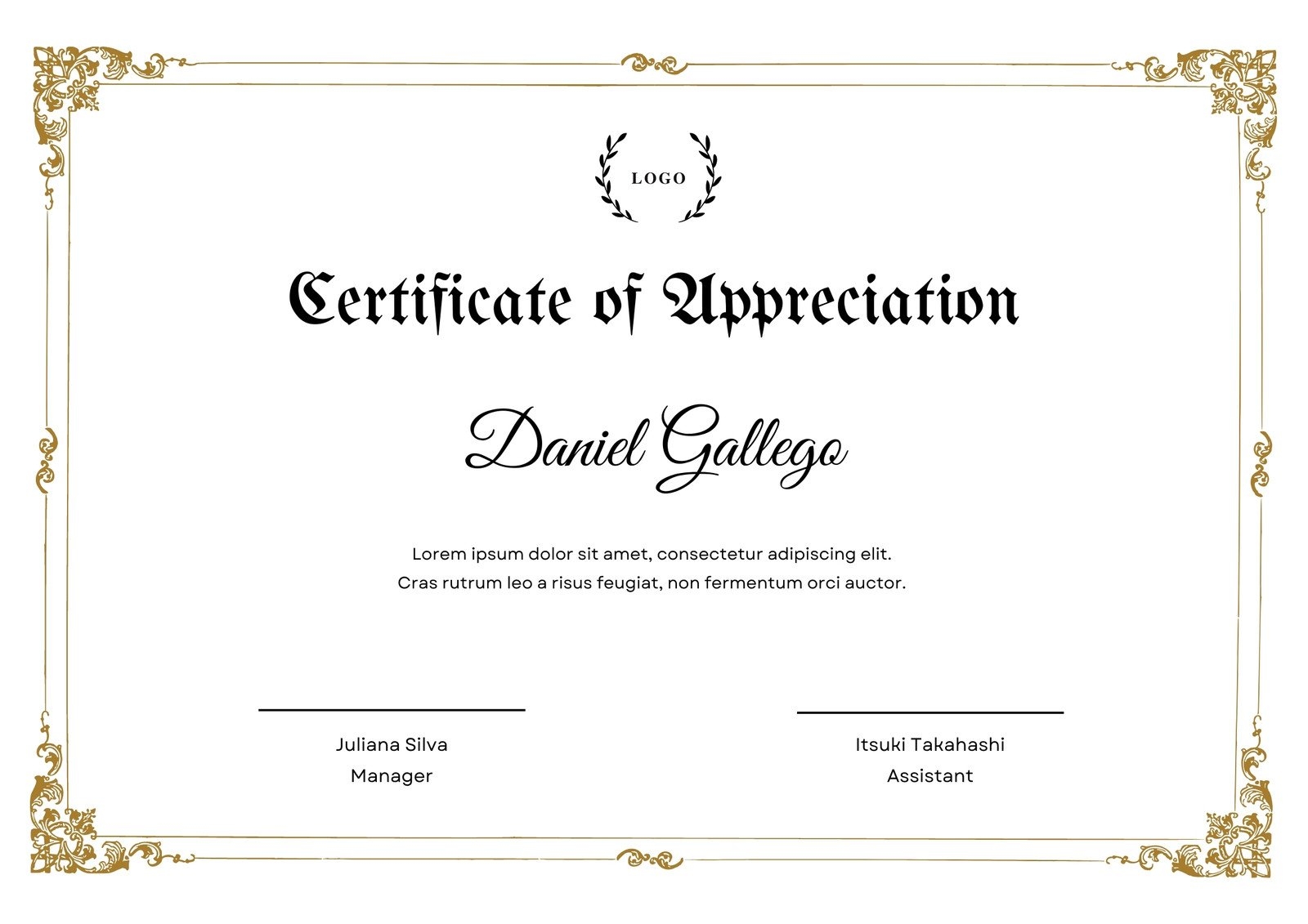 Blank Certificate Template Printable