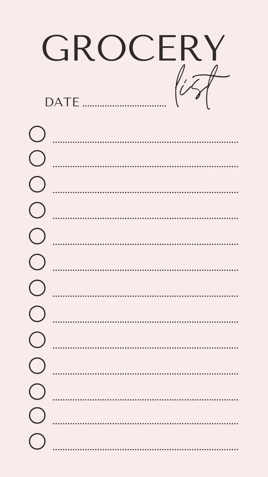 Free Printable And Customizable Grocery List Templates Canva Free Printable And Customizable Grocery List Templates Canva