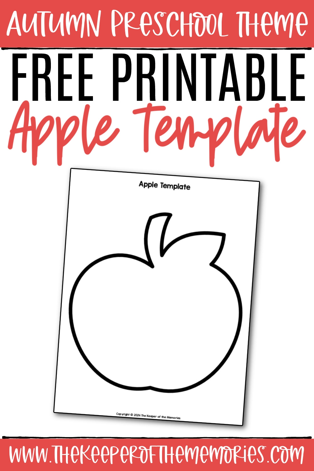 Free Printable Apple Template The Keeper Of The Memories