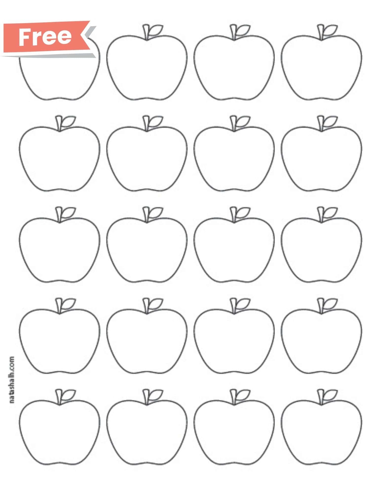 Large Printable Apple Template