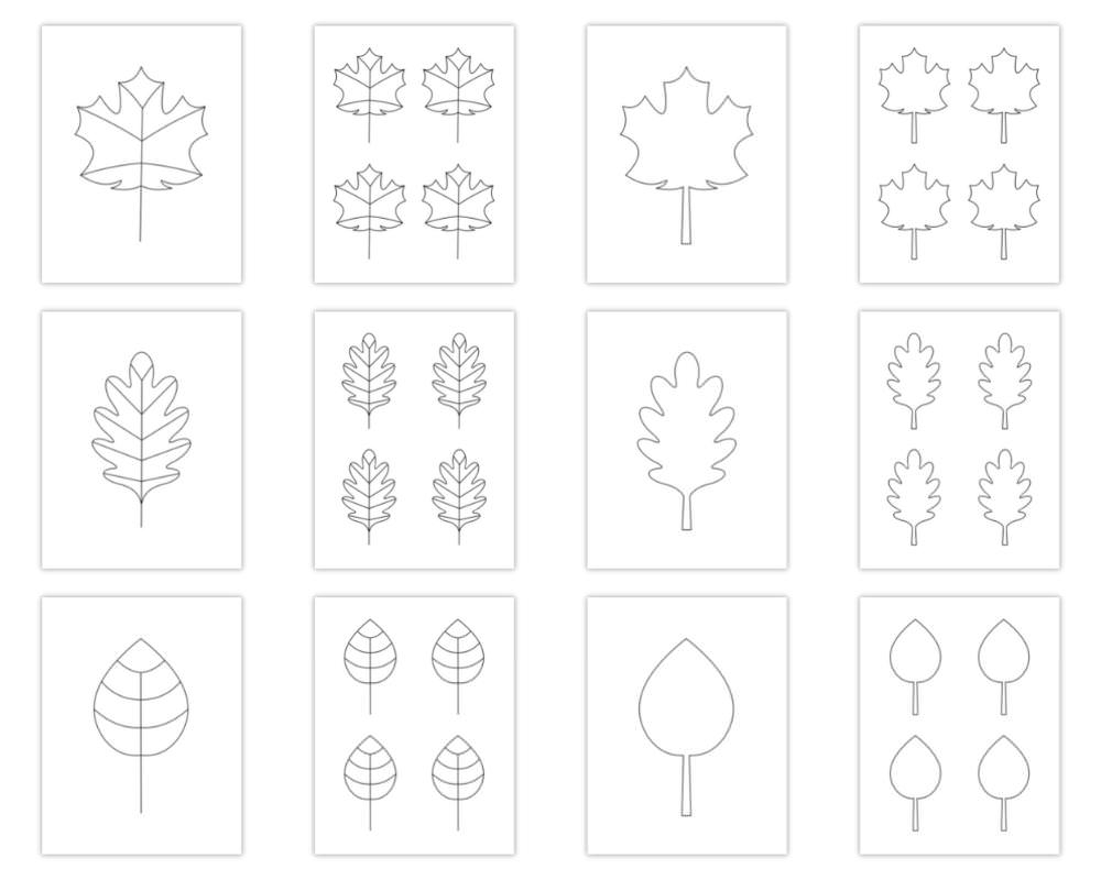 Fall Leaves Cut Out Printable Leaf Template