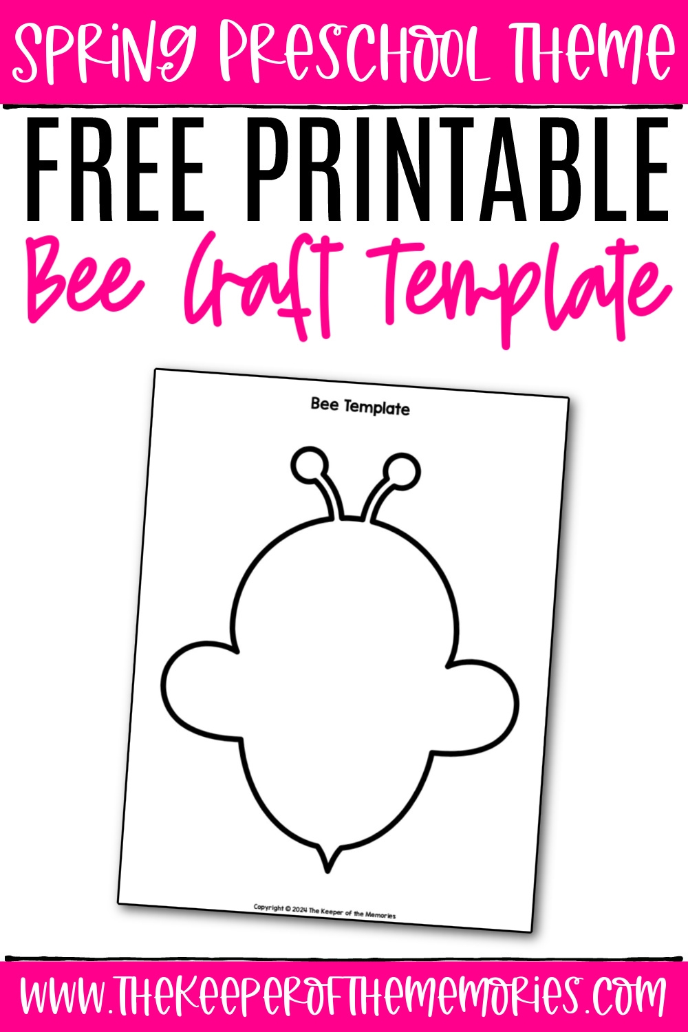 Printable Bee Template