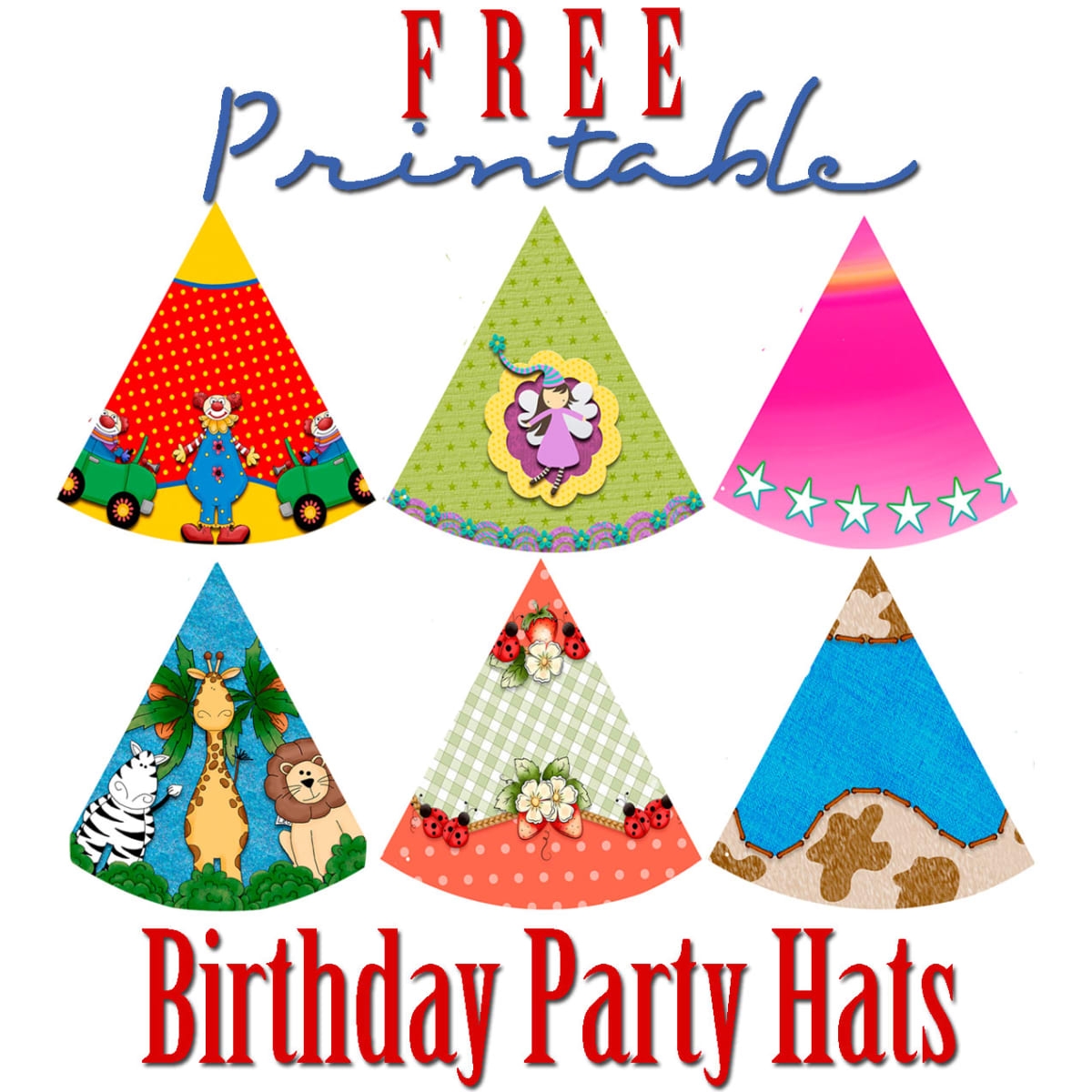 Printable Happy Birthday Party Hat Template
