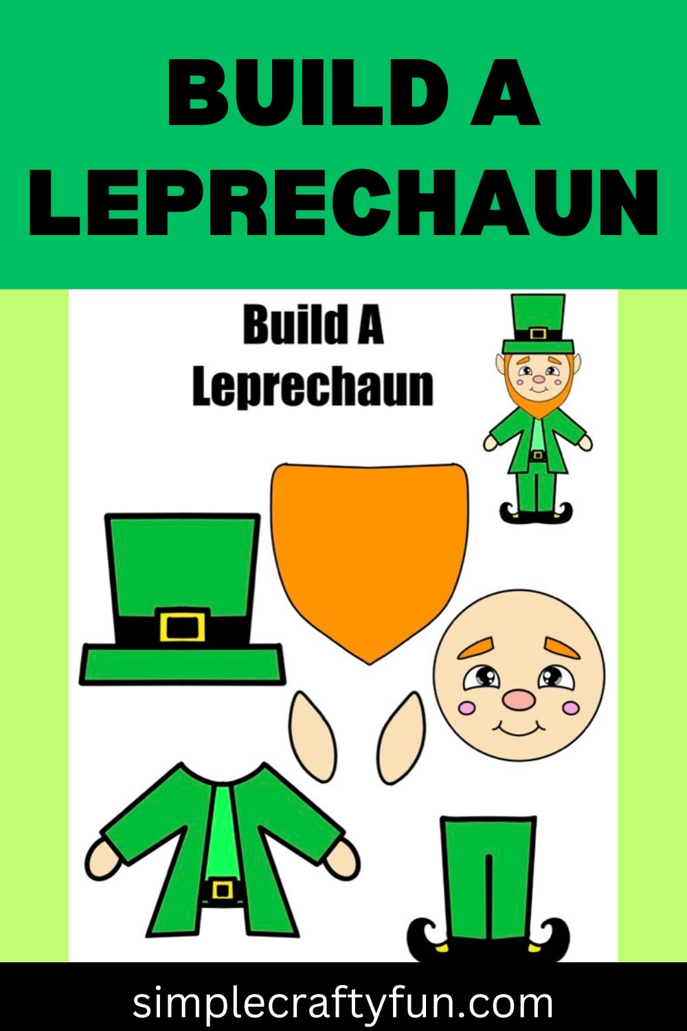 Template Build A Leprechaun Printable