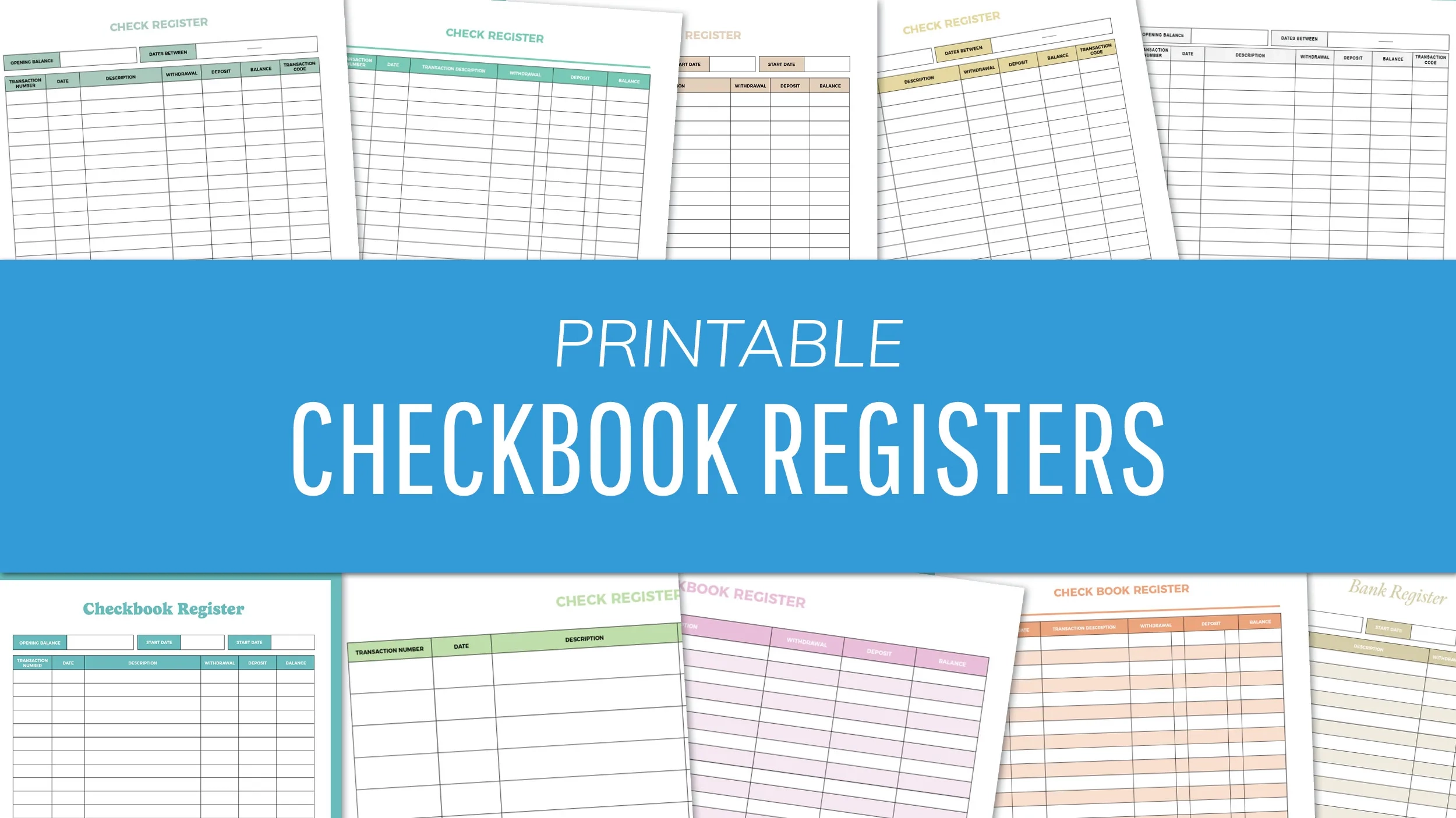 Free Printable Check Registers 28 Checkbook Ledger PDFs