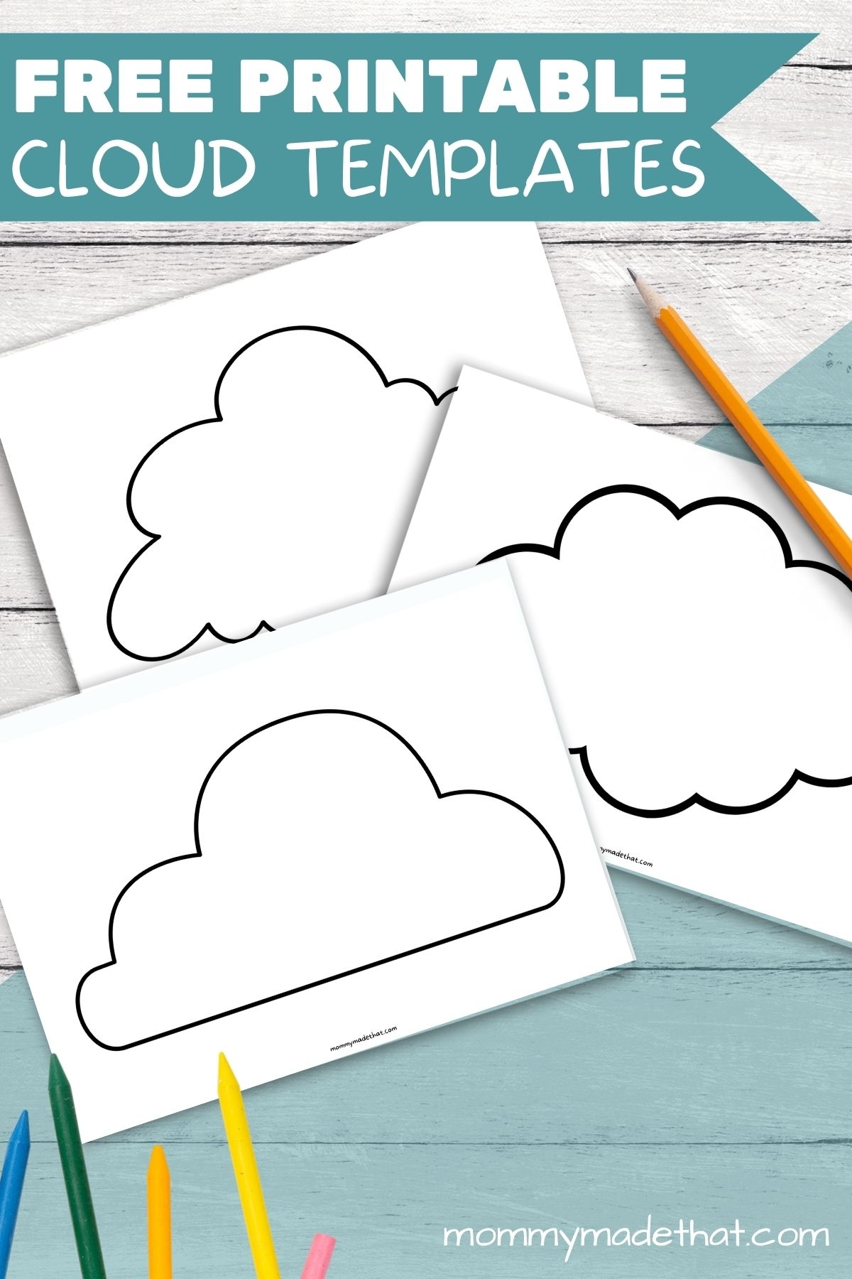 Printable Cloud Shape Template