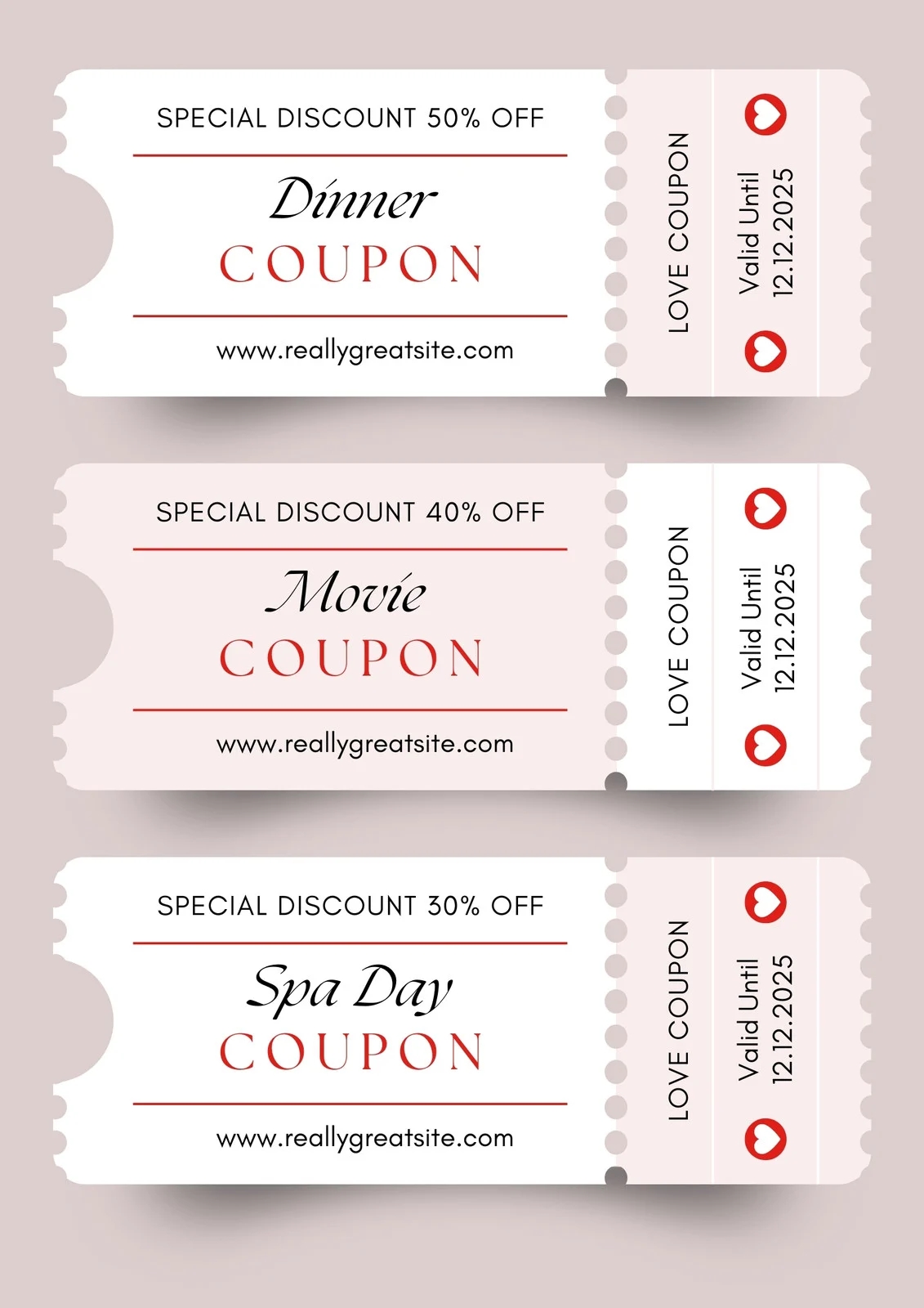 Free Printable Customizable Coupon Templates Canva
