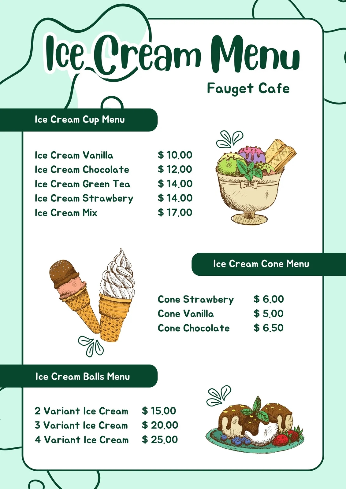 Free Printable Customizable Ice Cream Menu Templates Canva Free Printable Customizable Ice Cream Menu Templates Canva