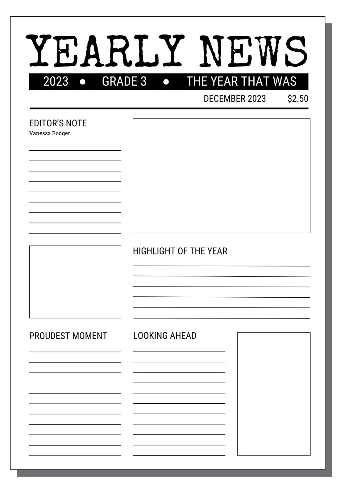 Free Printable Customizable School Newsletter Templates Canva