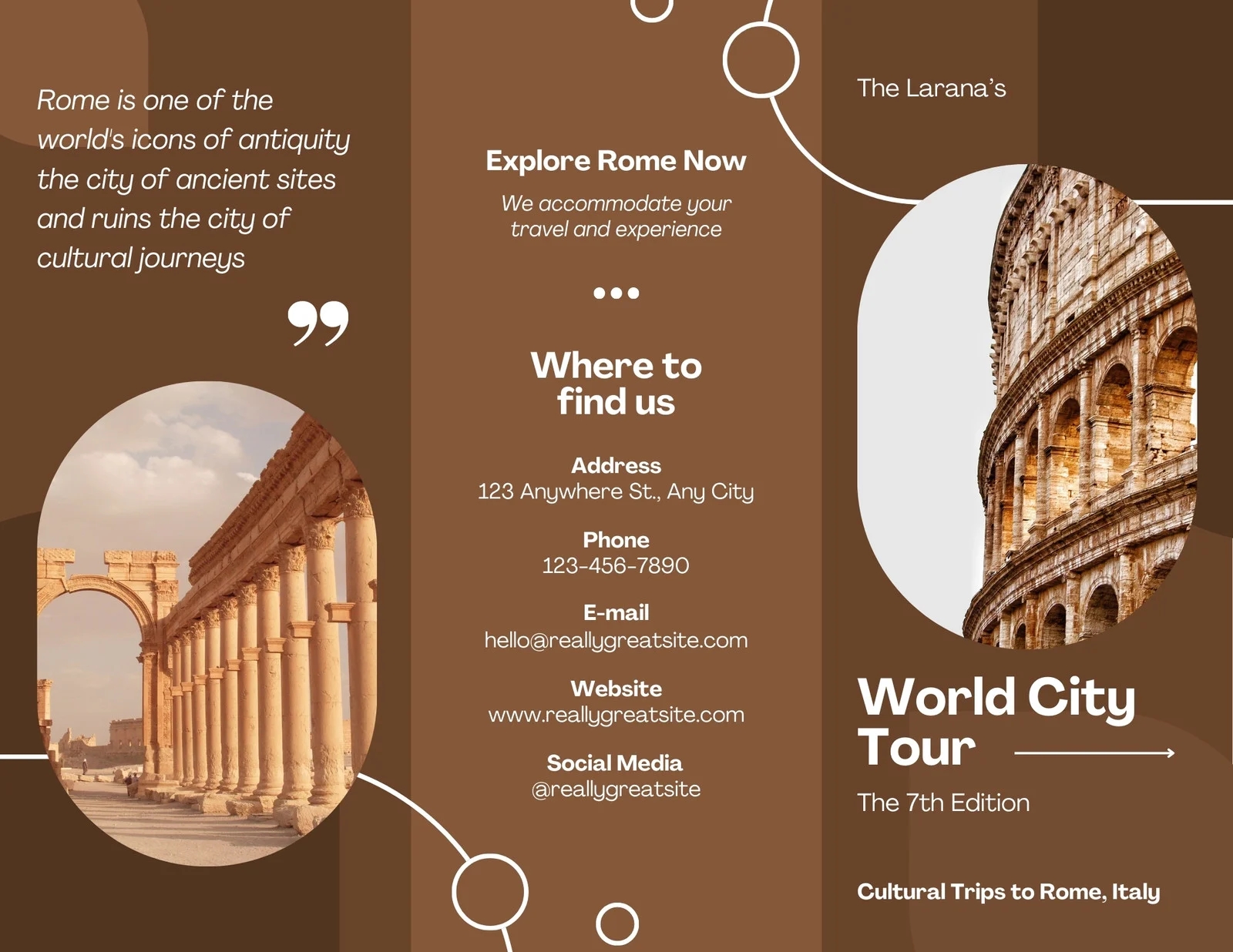 Free Printable Customizable Travel Brochure Templates Canva