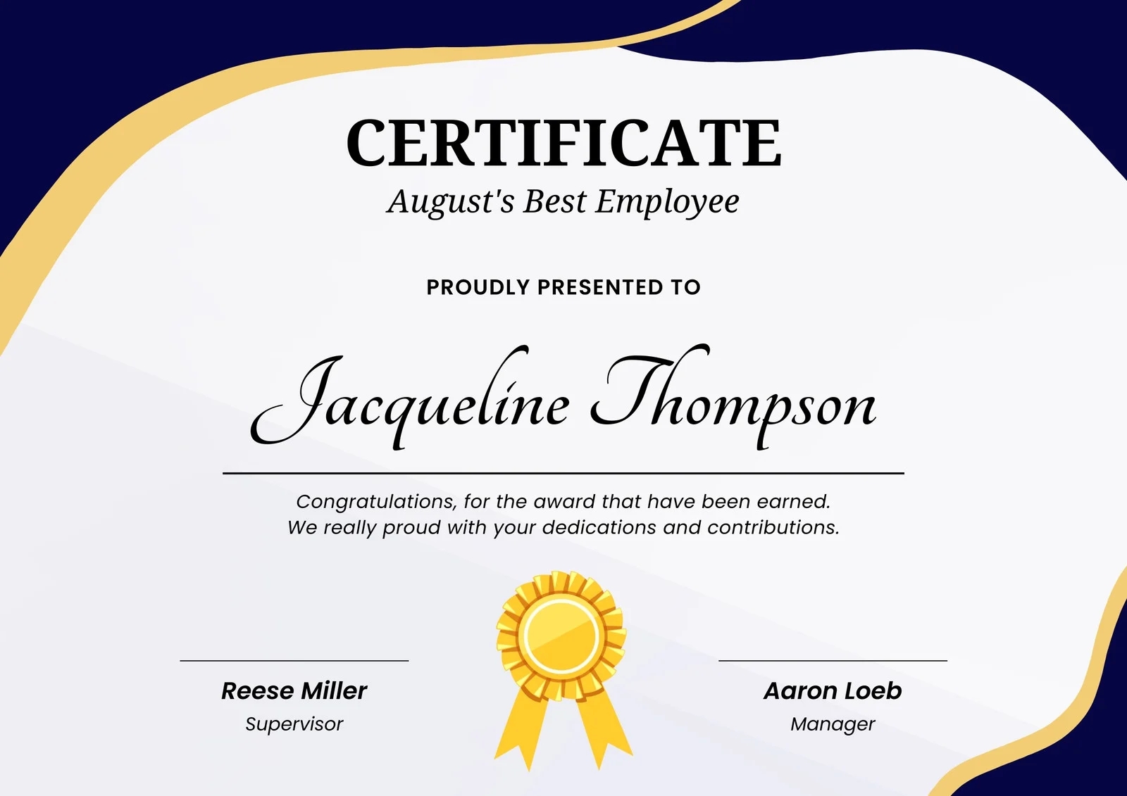 Printable Template Free Employee Of The Month Certificate