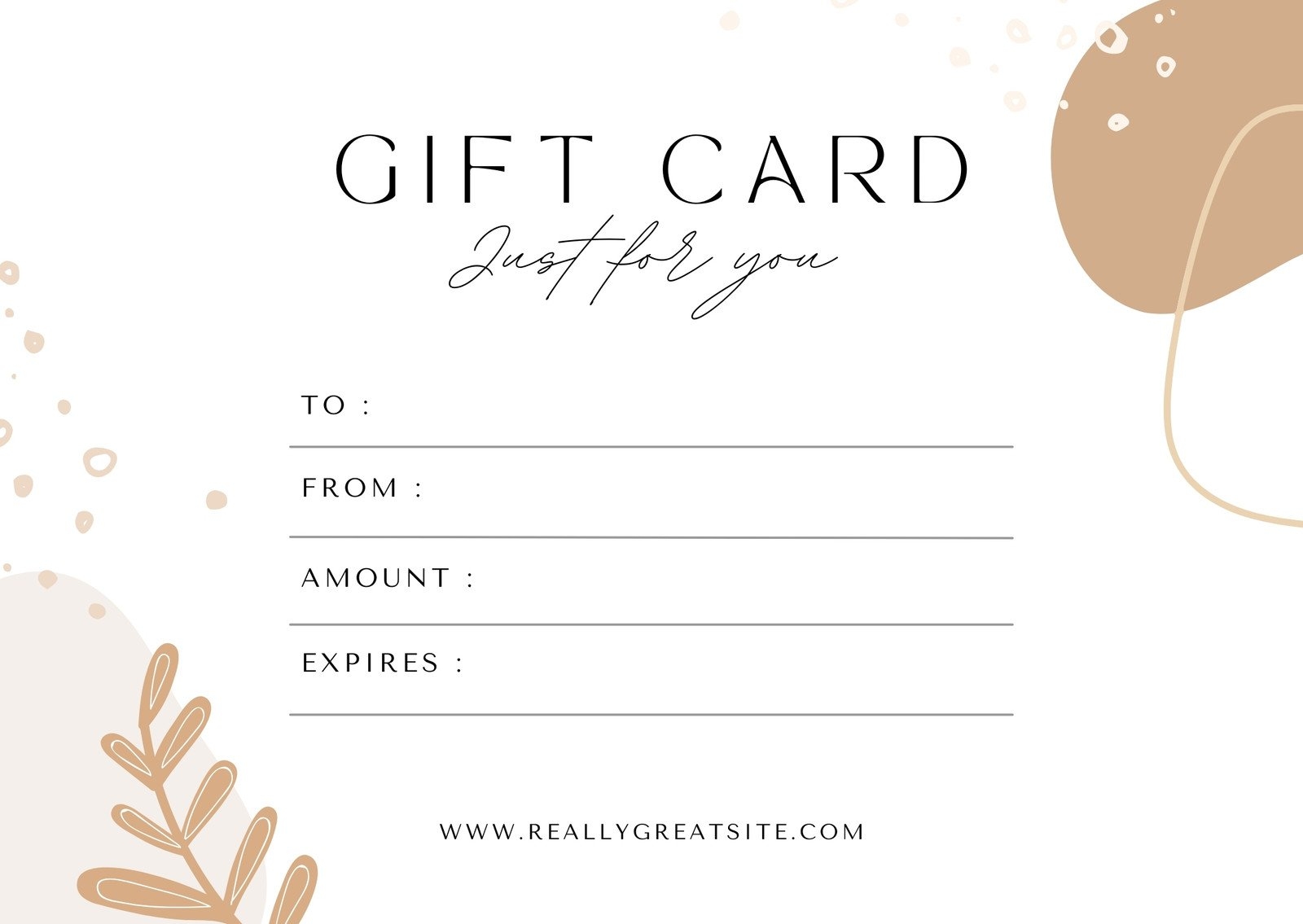 Printable Gift Certificate Template Free Download