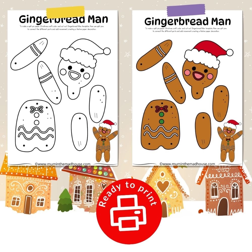 Gingerbread Printable Template
