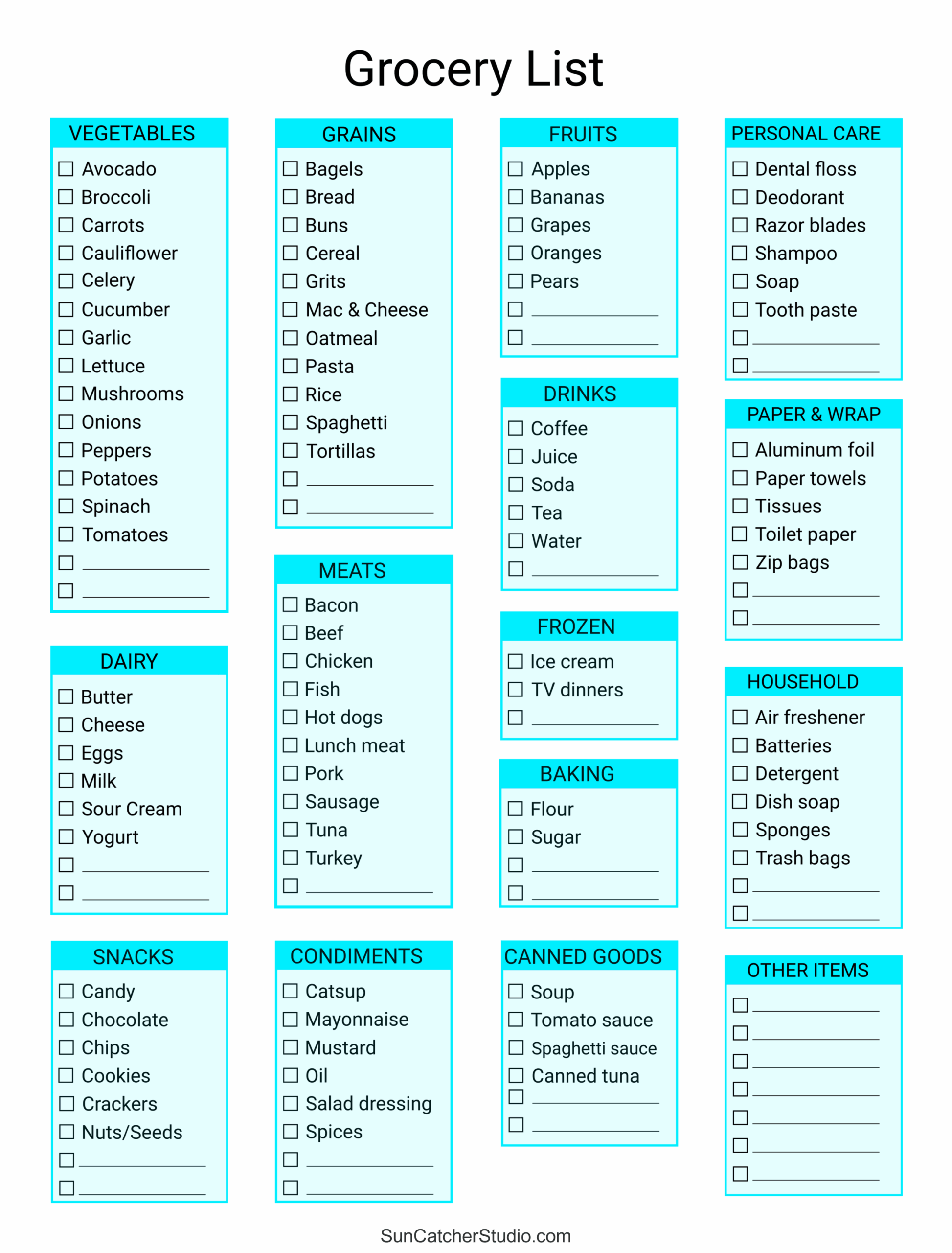 Free Printable Grocery List Templates PDF Shopping Lists Free Printables Monograms Design Tools Patterns U0026 DIY Projects Free Printable Grocery List Templates PDF Shopping Lists Free Printables Monograms Design Tools Patterns U0026 DIY Projects