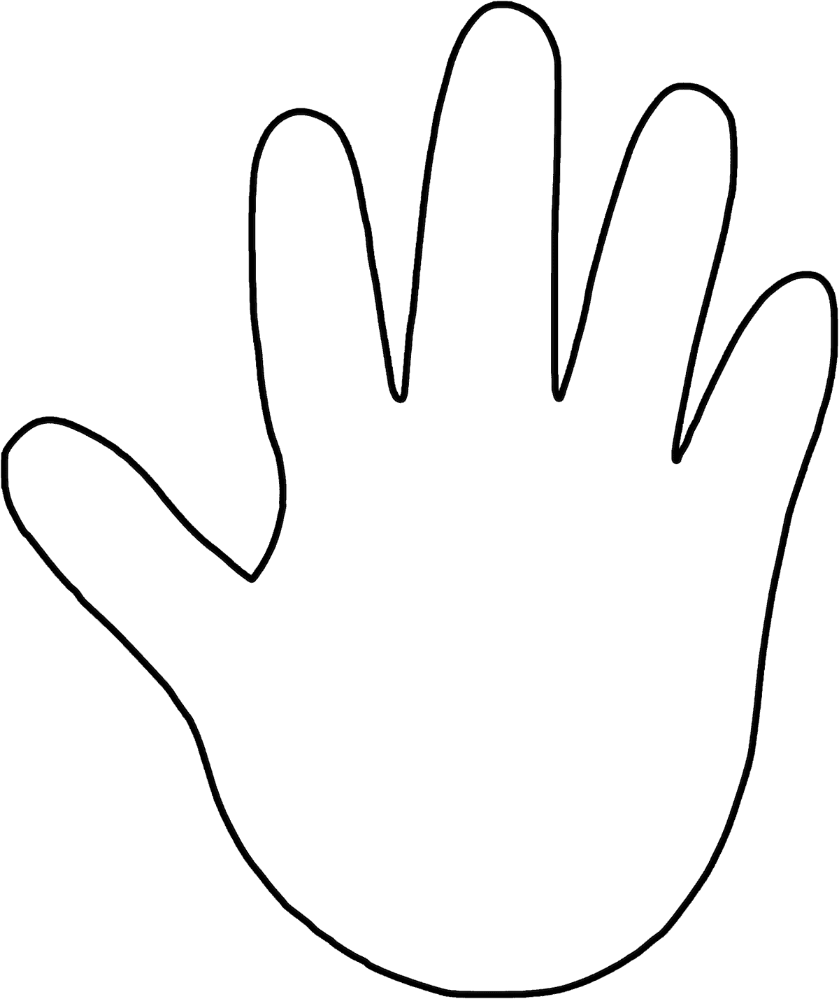 Free Printable Hand Template DailyPrintables Worksheets Library