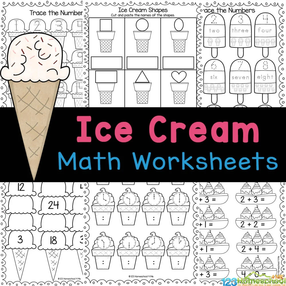  FREE Printable Ice Cream Scoops Math Game