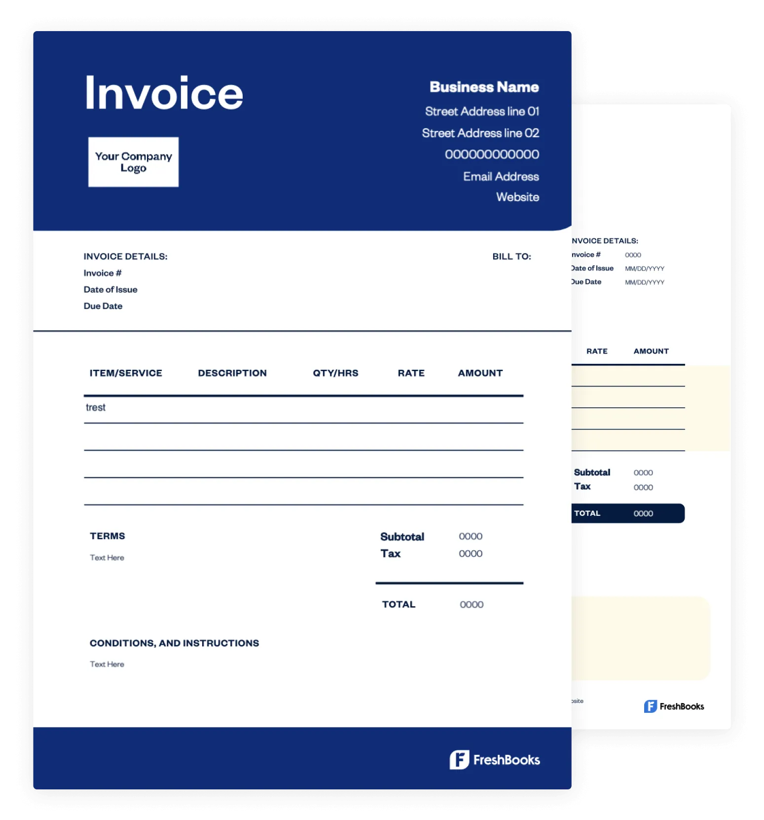Free Printable Invoice Templates Download In Excel PDF Word