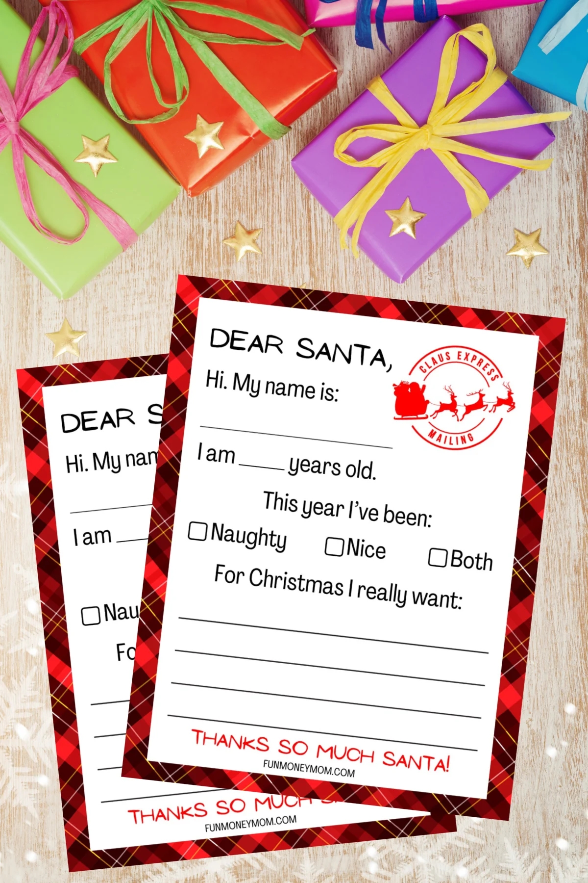 Free Printable Letter To Santa Template Fun Money Mom