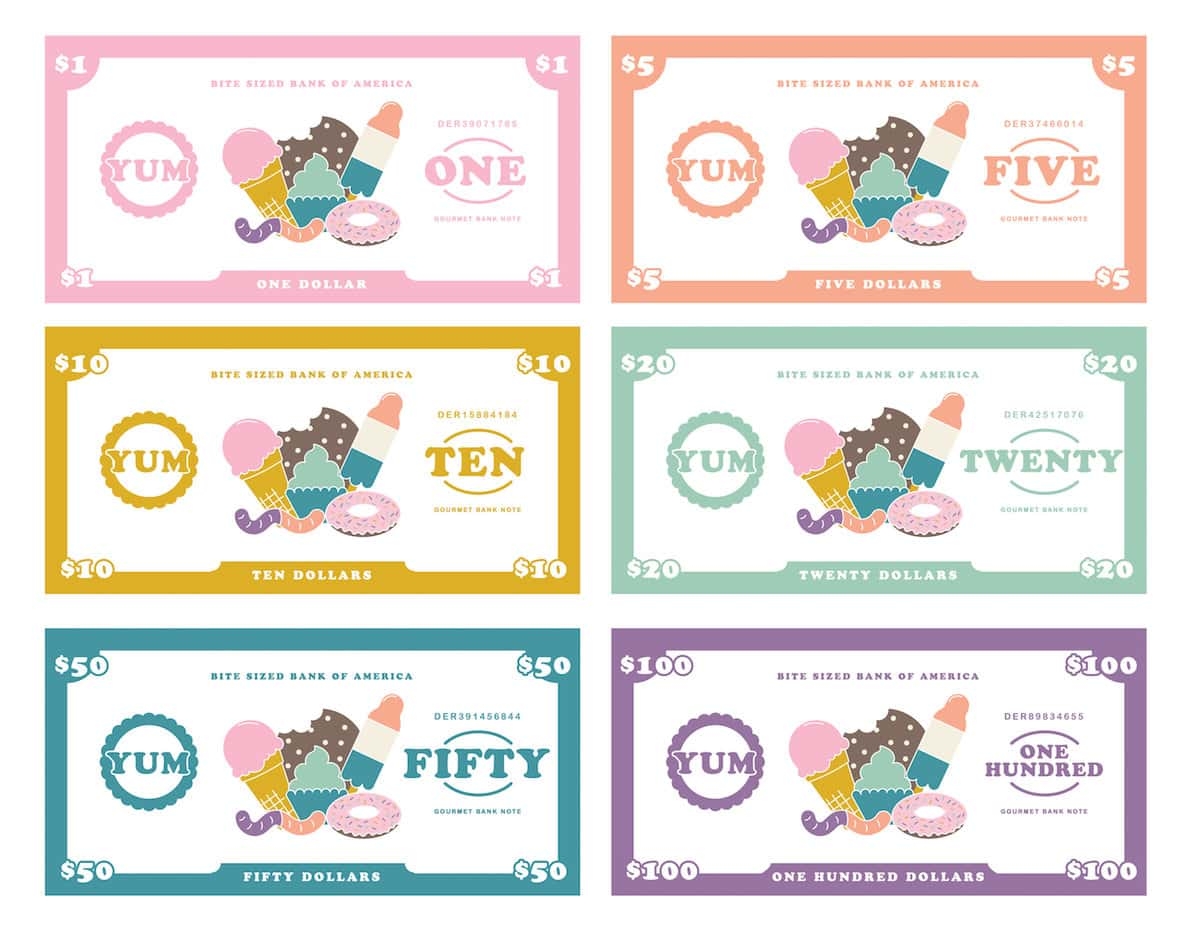 Play Money Template Printable Play Money Template Printable