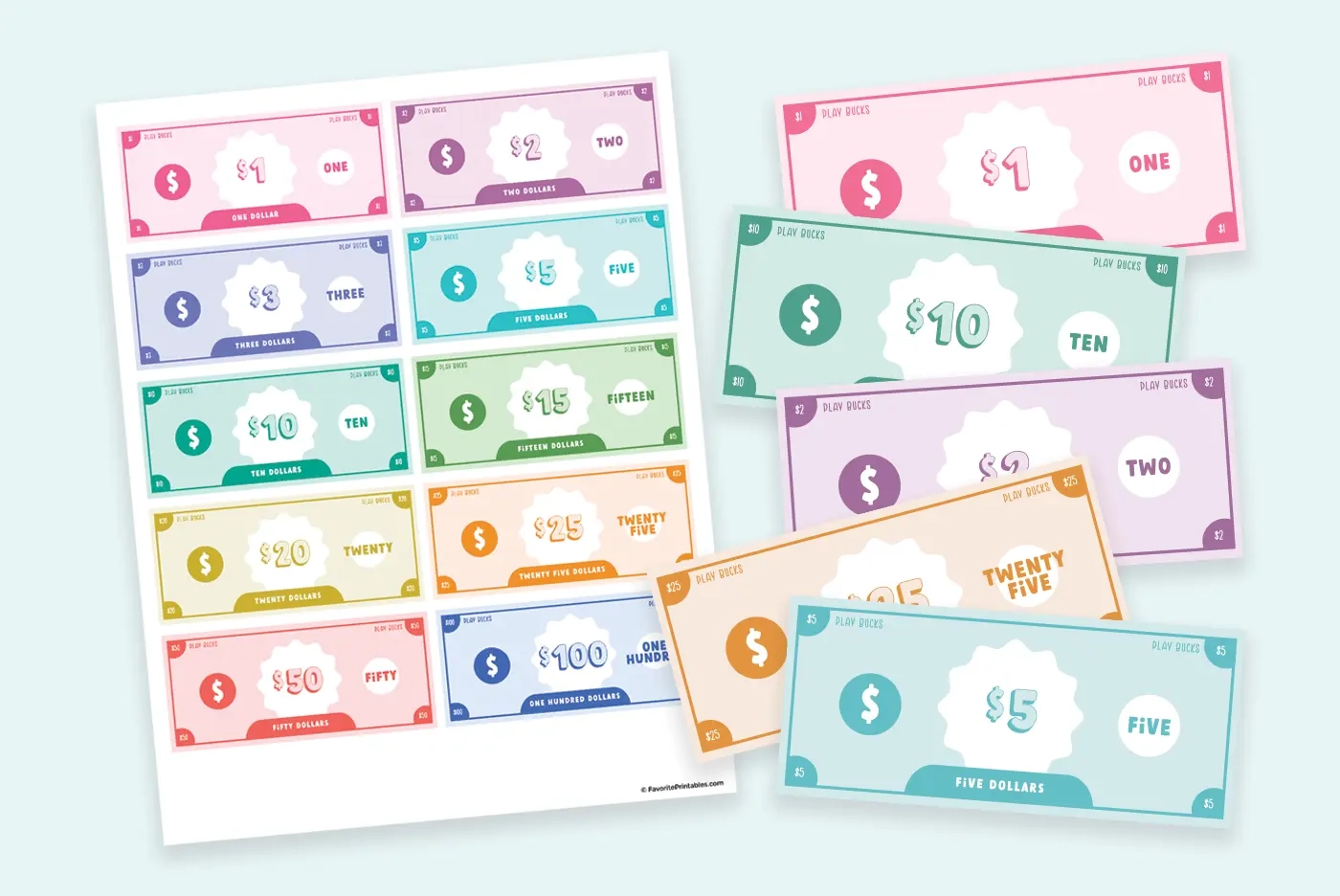 Free Printable Play Money For Kids Favorite Printables Free Printable Play Money For Kids Favorite Printables
