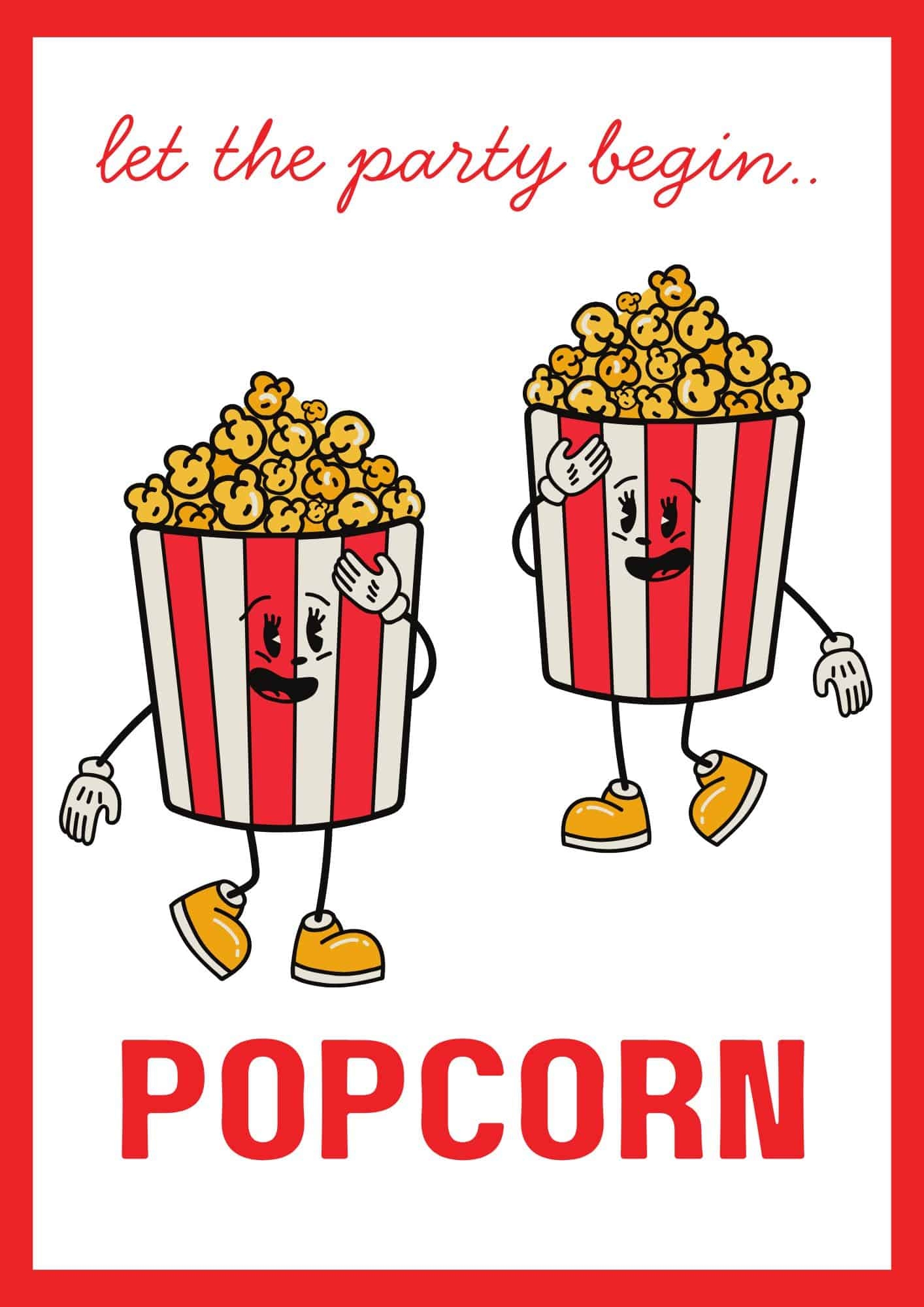 Free Printable Popcorn Template