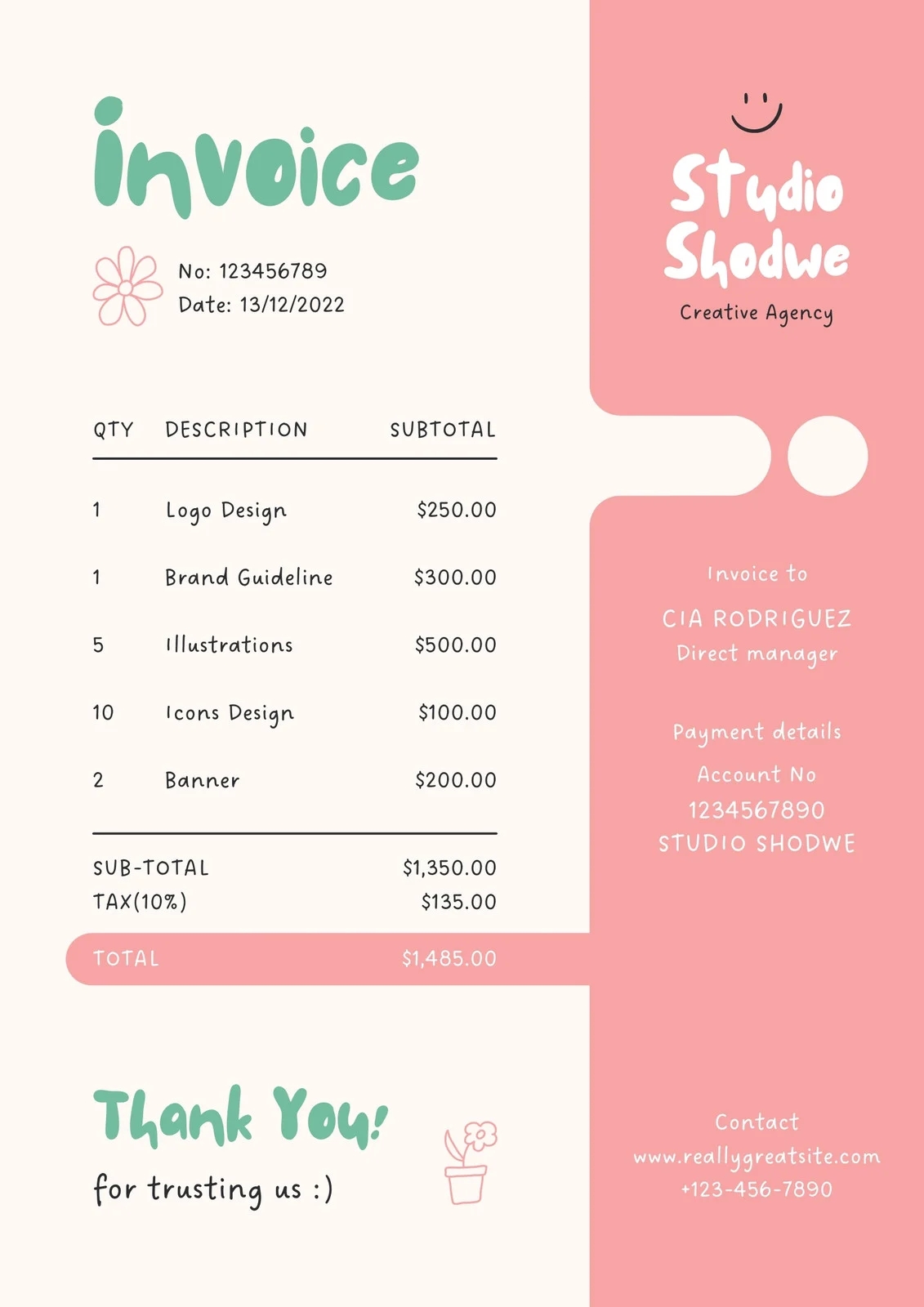 Free Printable Professional Invoice Templates To Customize Canva