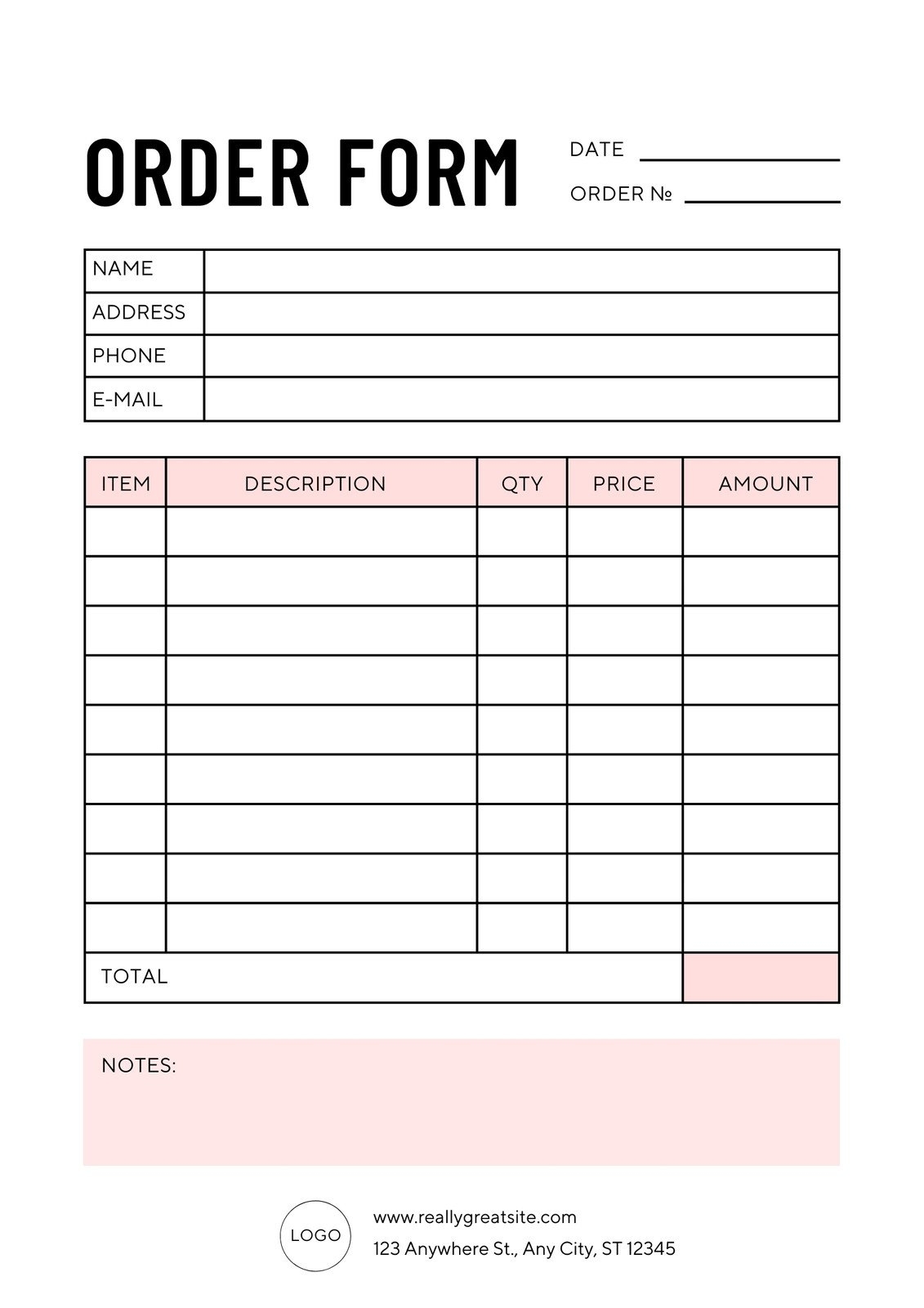 Free Printable Template Invoice