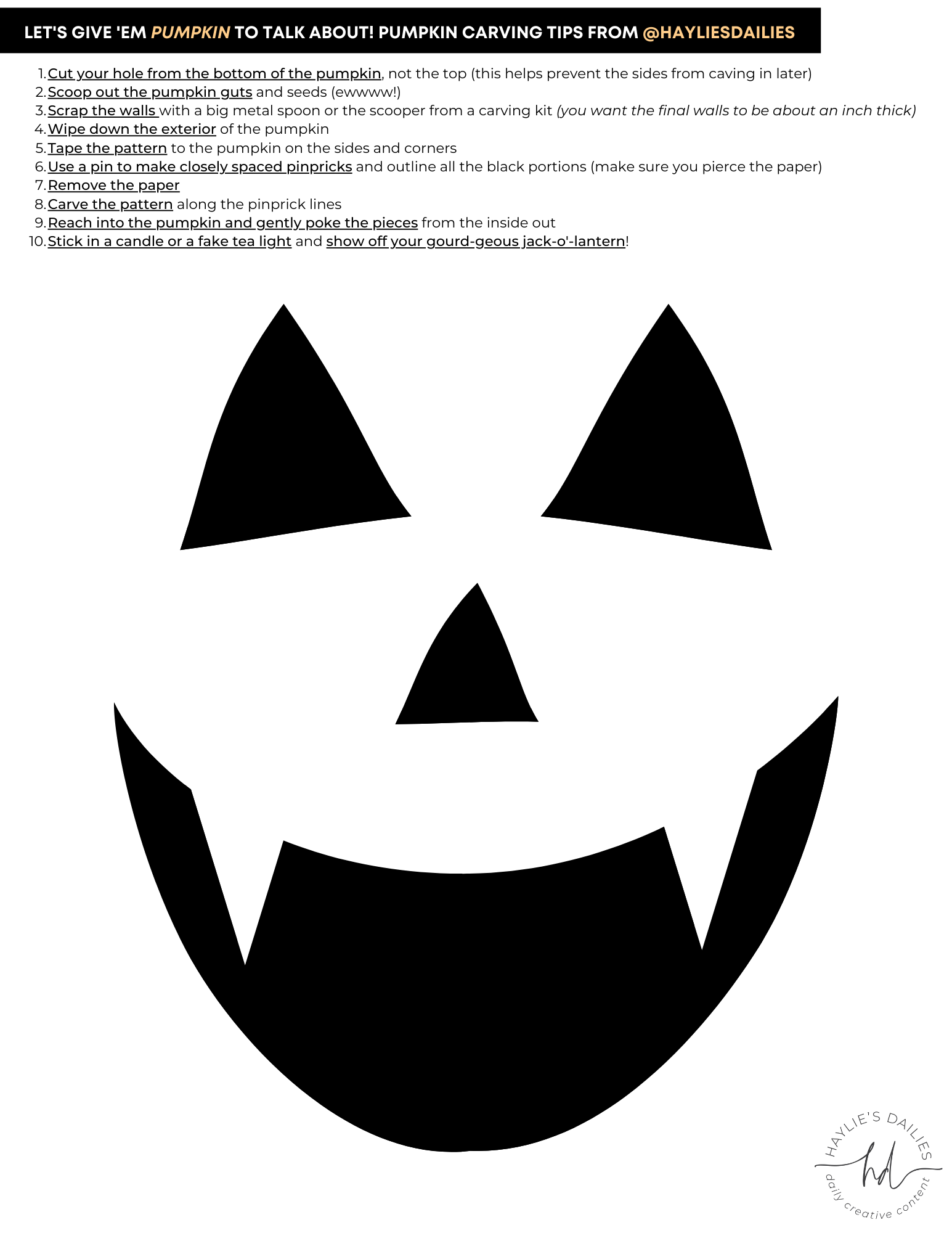 Free Printable Jack O Lantern Faces Templates