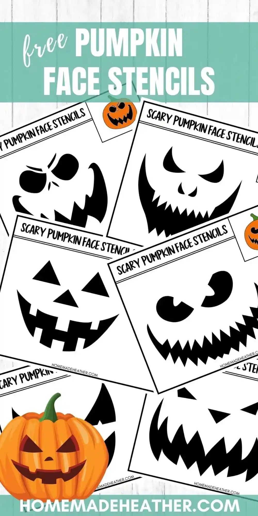 Free Printable Pumpkin Face Stencils Homemade Heather Free Printable Pumpkin Face Stencils Homemade Heather