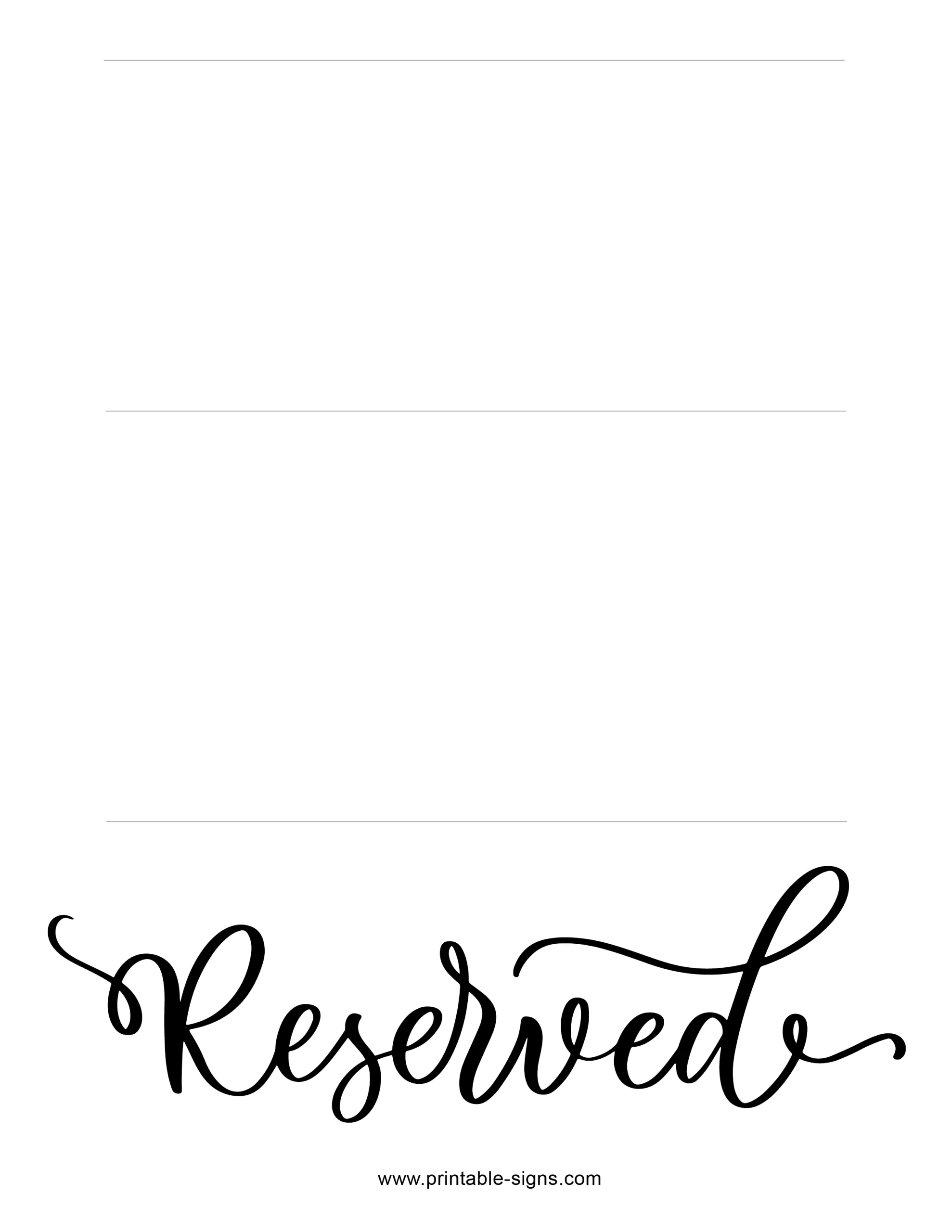 Free Printable Reserved Sign Table Tent Printable Signs Free Printable Reserved Sign Table Tent Printable Signs