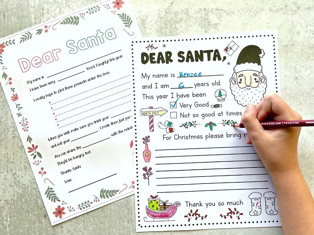 Free Printable Santa Letter Template with Envelopes And Stamps Free Printable Santa Letter Template with Envelopes And Stamps