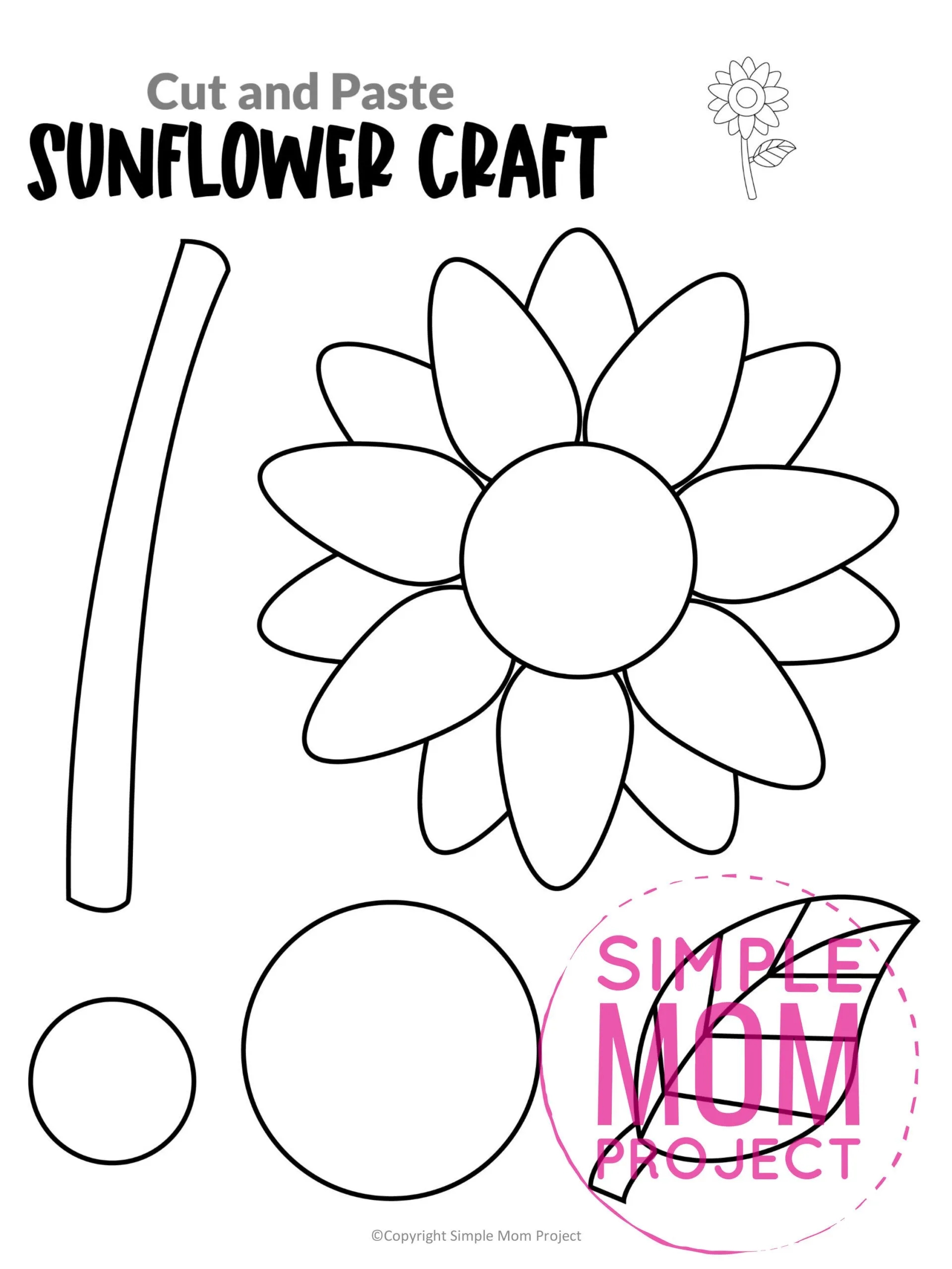 Sunflower Petal Template Printable
