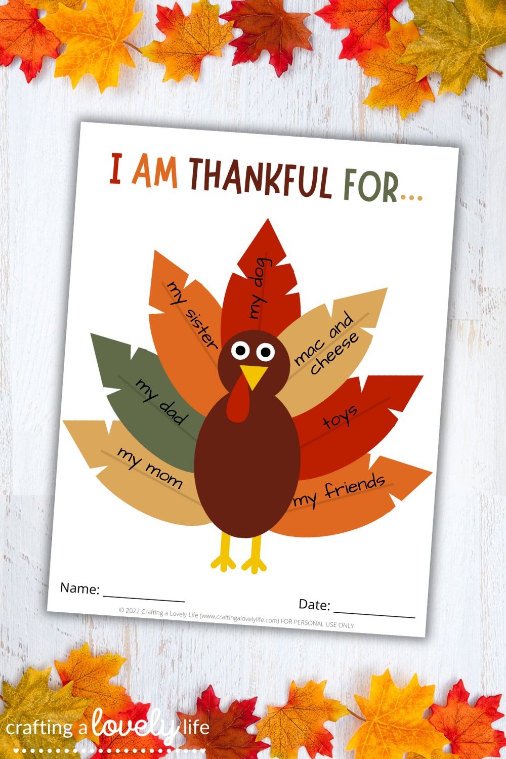 Free Printable Turkey Craft Template