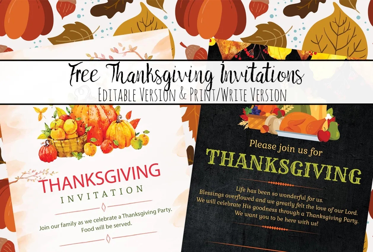 Printable Thanksgiving Template