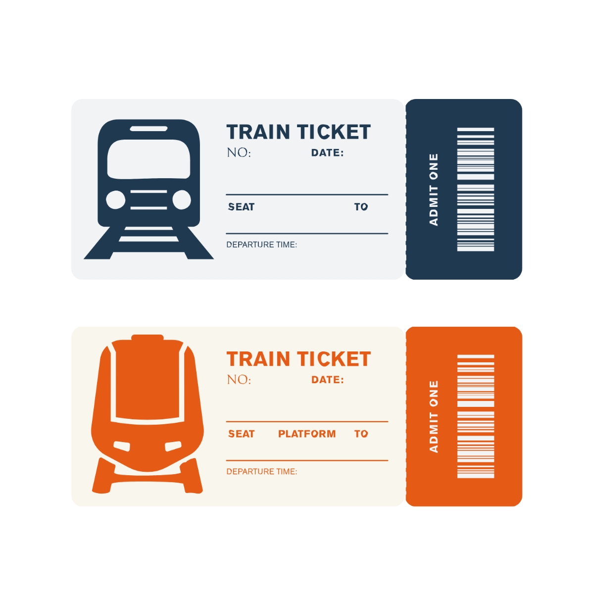 Free Printable Train Ticket Template To Edit Online