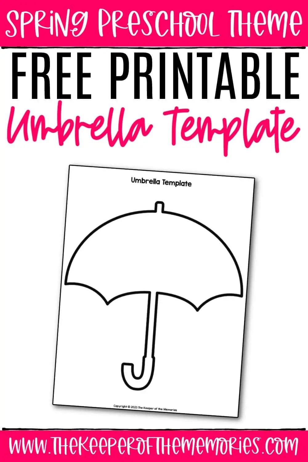 Free Printable Umbrella Template The Keeper Of The Memories