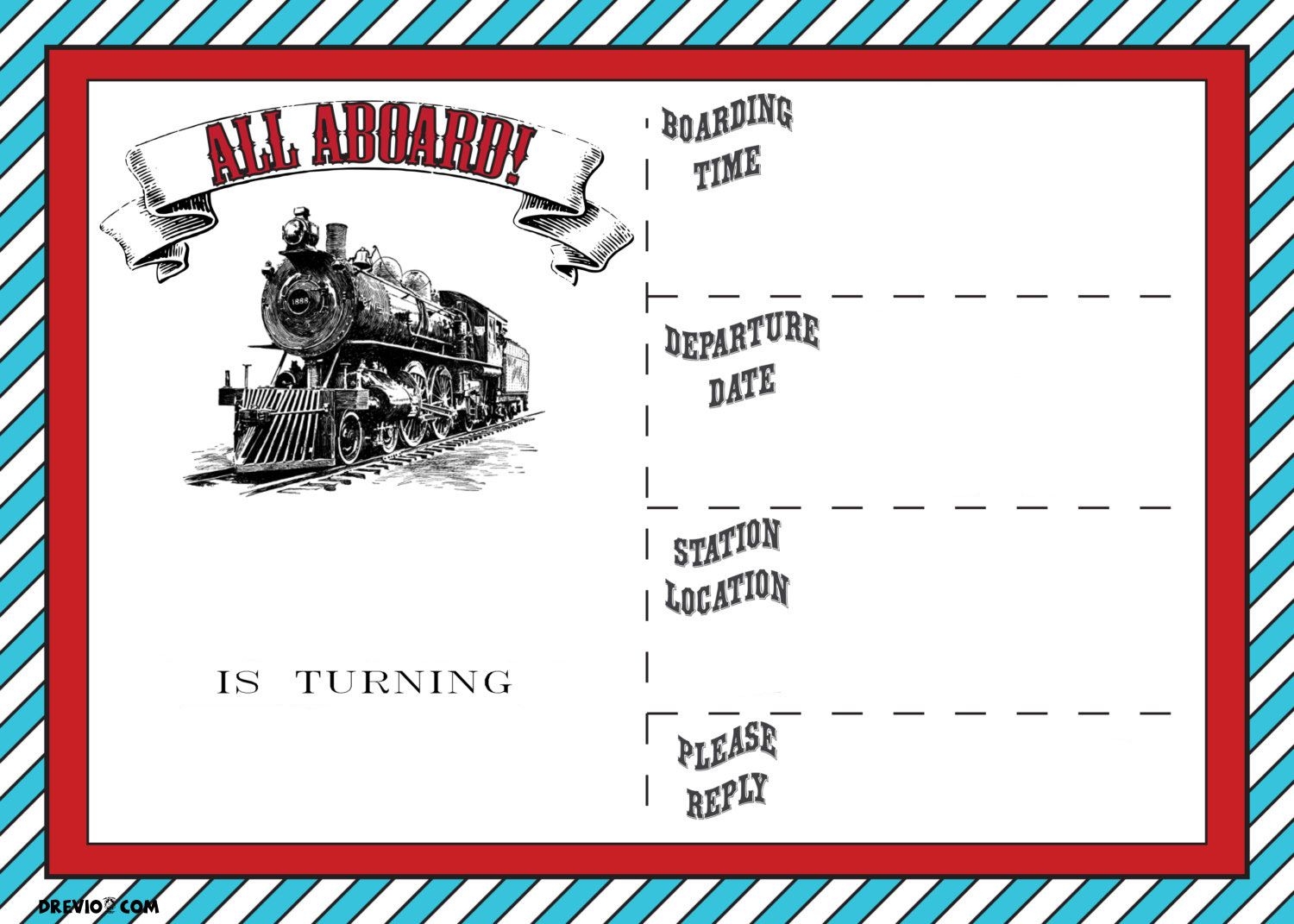 Free Printable Train Template