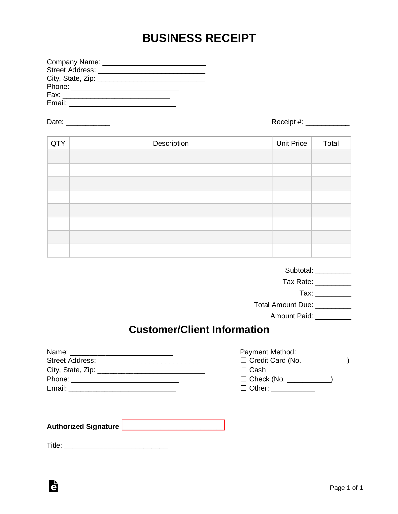 Free Printable Receipt Templates Free Printable Receipt Templates