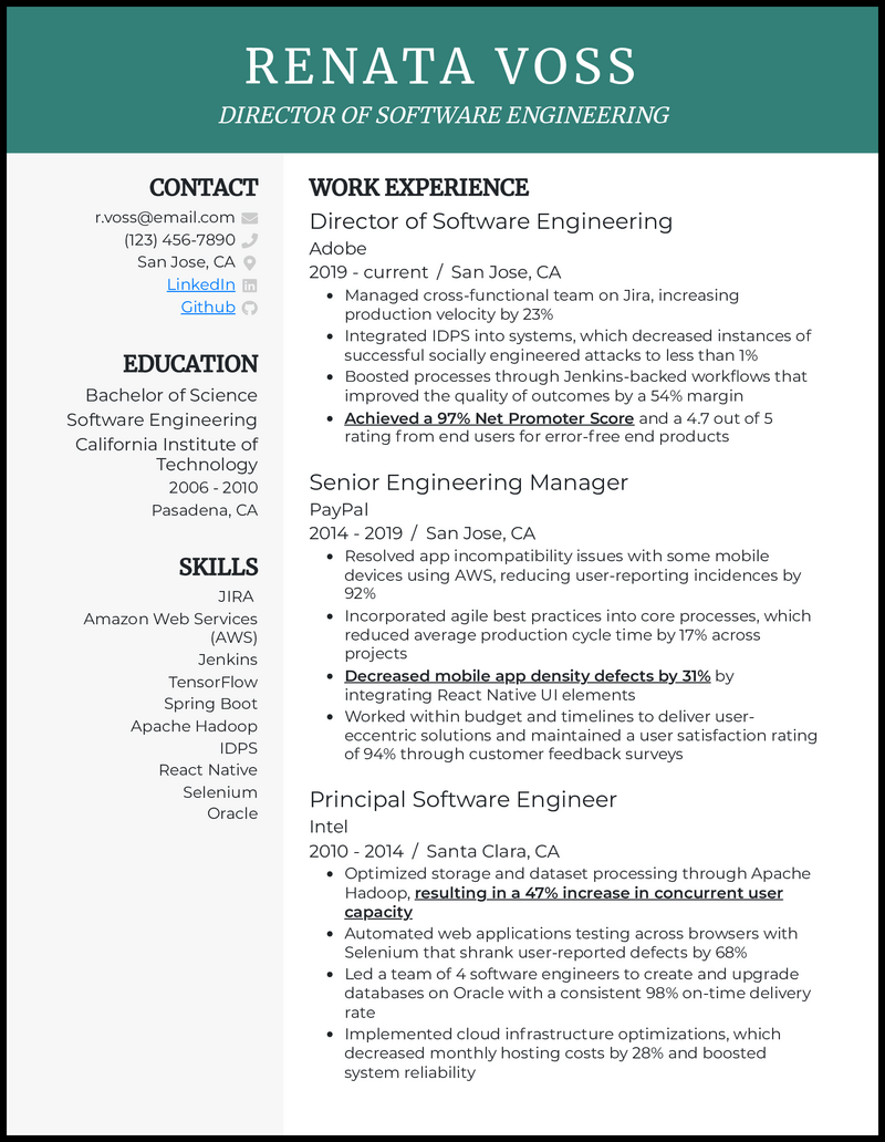 Resume Template Printable