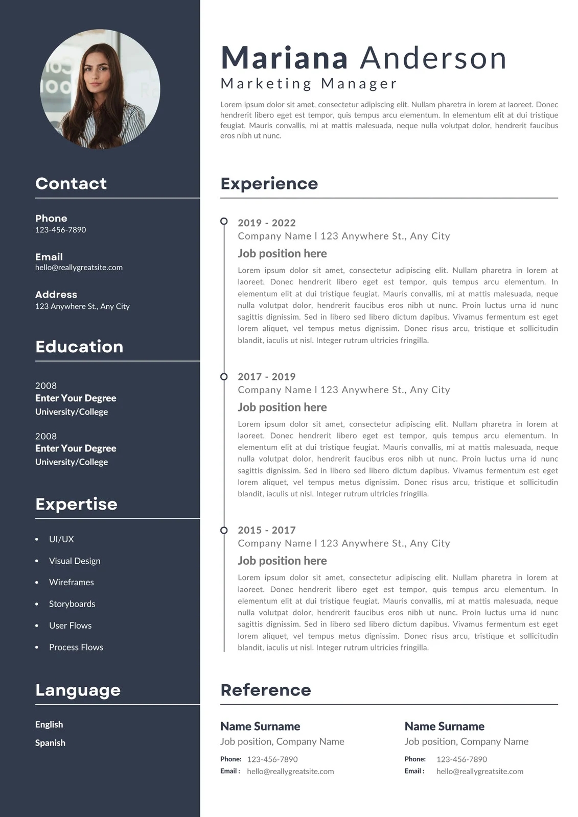 Free Resume Templates Printable