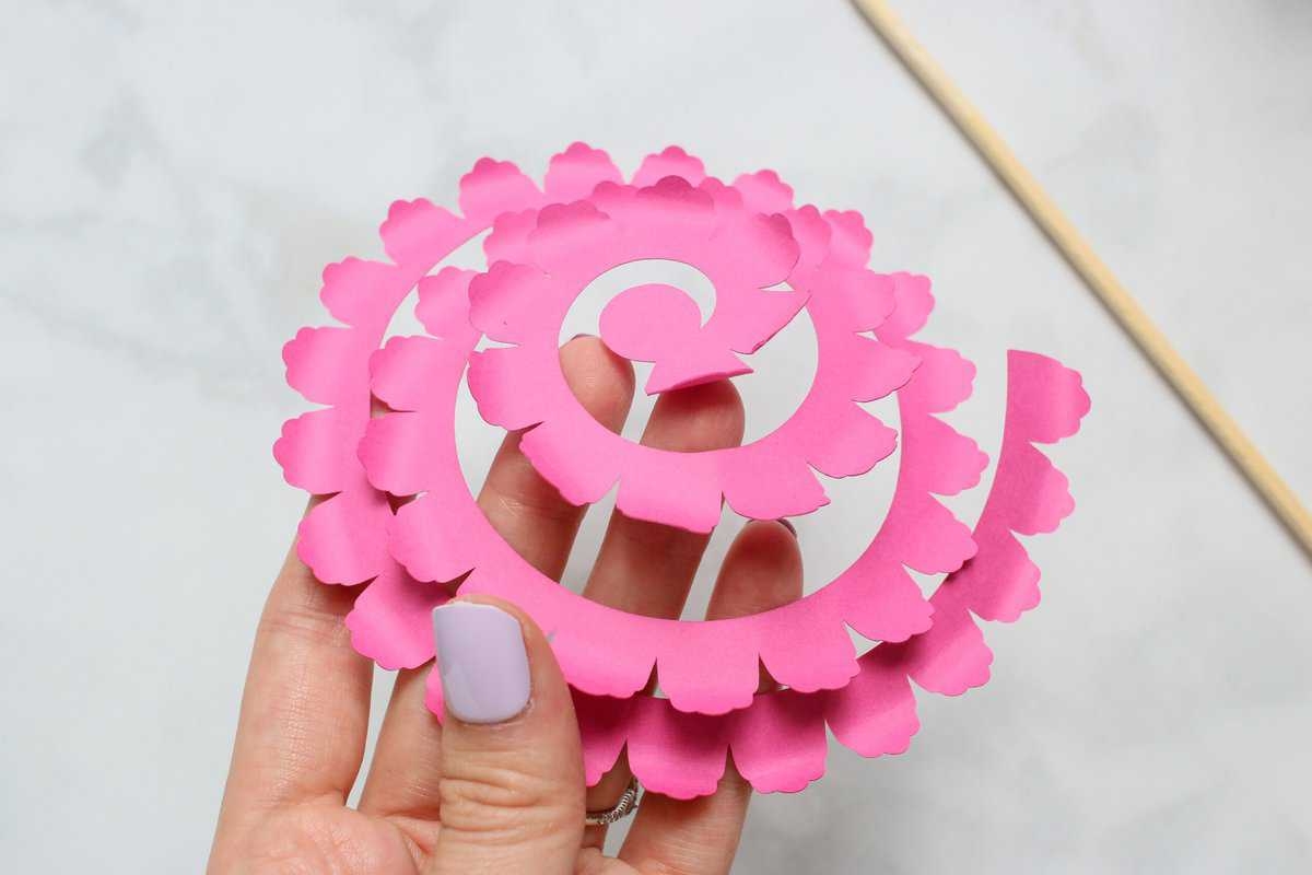 Printable Paper Rose Template