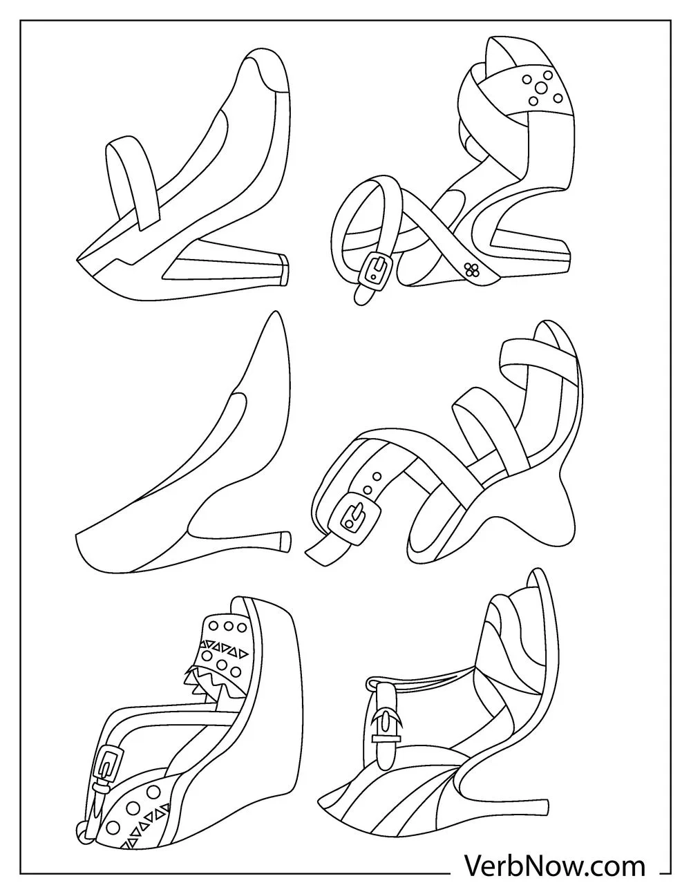 Free SHOE Coloring Pages For Download Printable PDF 