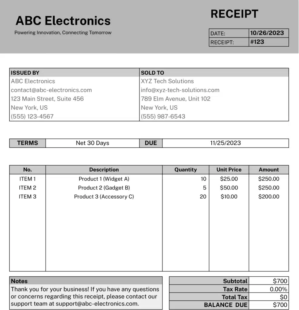 Free Simple Receipt Templates 20 Designs 2025 Edition