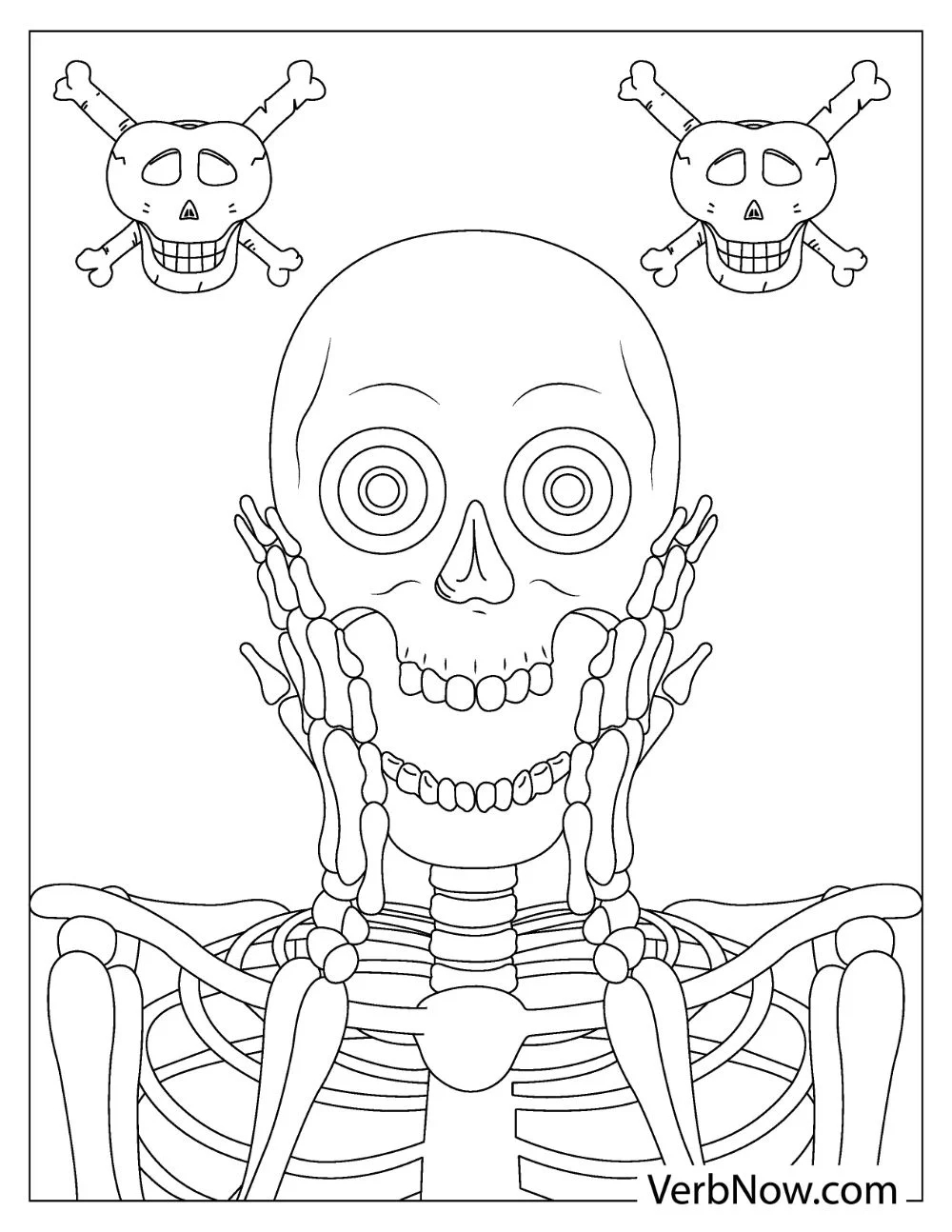 Free SKELETON Coloring Pages For Download Printable PDF 
