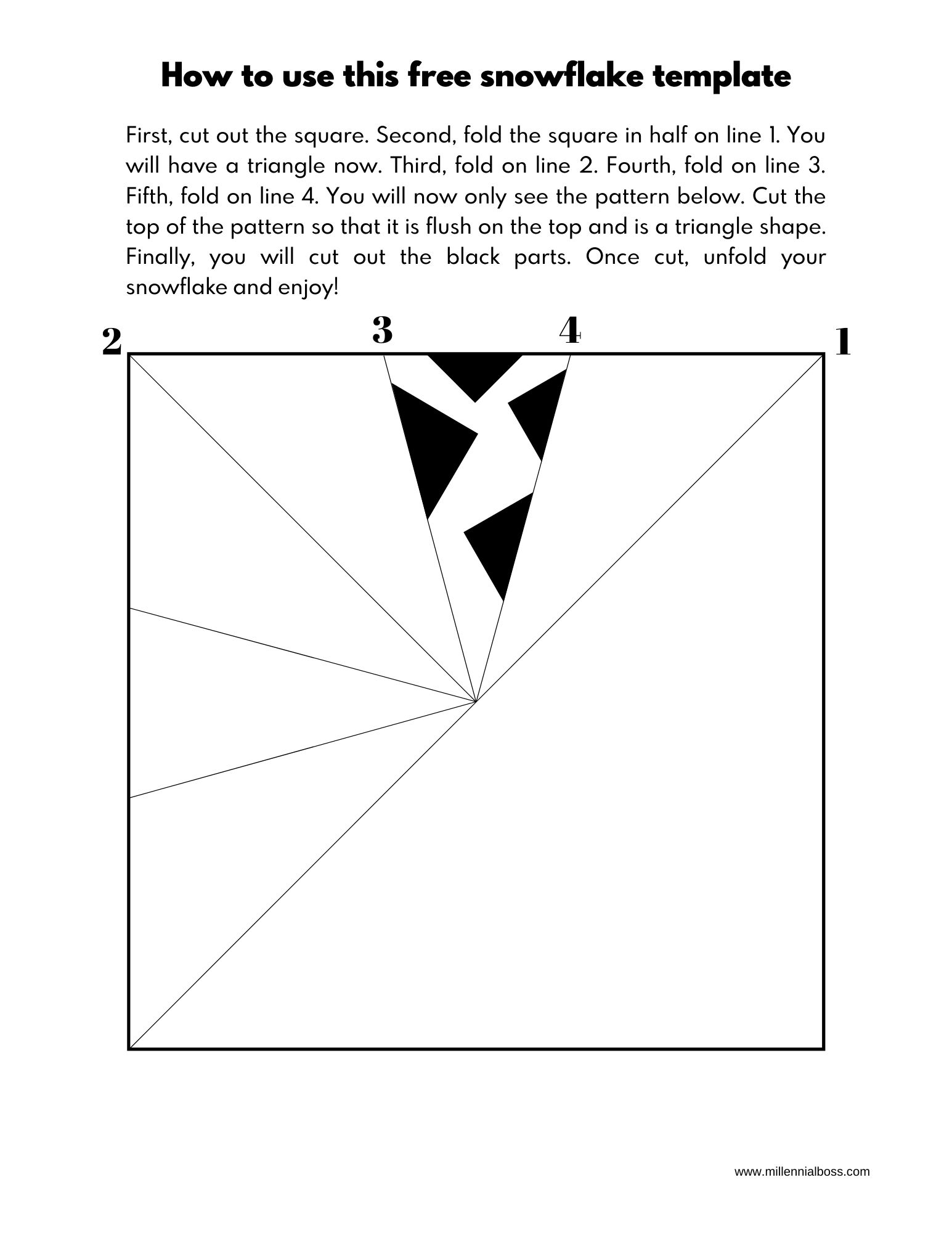Free Printable Snowflake Template Pdf Free Download