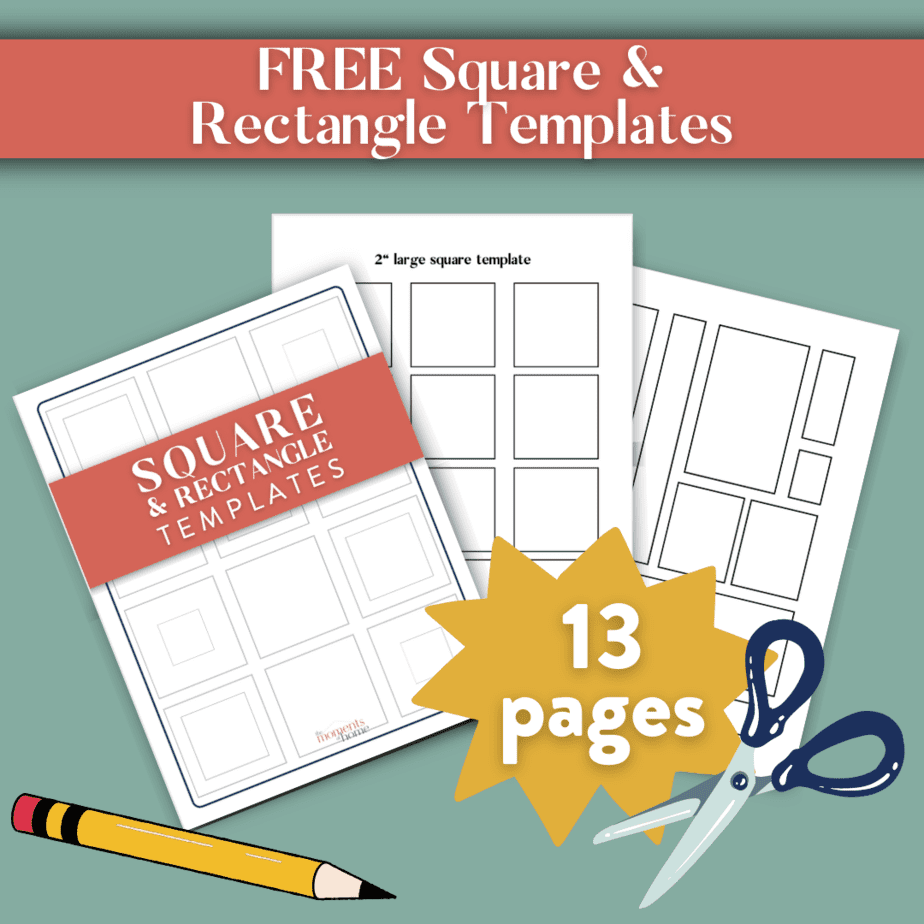 Free Square Rectangle Printable Templates Pack