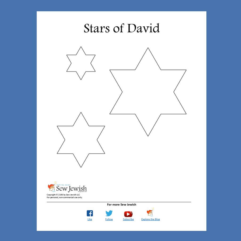 Free Star Of David Pattern PDF Sew Jewish Free Star Of David Pattern PDF Sew Jewish